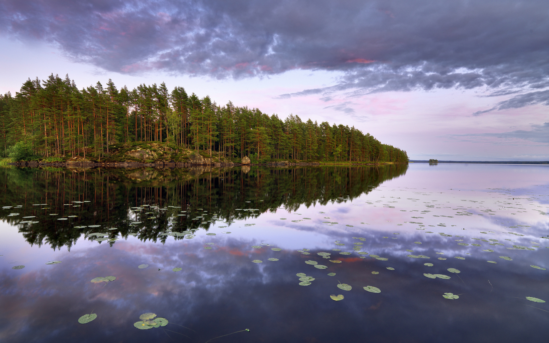 Обои деревья, озеро, лес, швеция, остров, швеции, lake teen, n__rke, trees, lake, forest, sweden, island разрешение 1920x1200 Загрузить