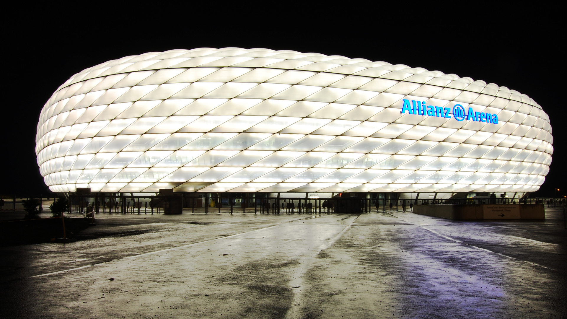 Обои стадион, германия, мюнхен, альянц арена, stadium, germany, munich, allianz arena разрешение 1920x1080 Загрузить