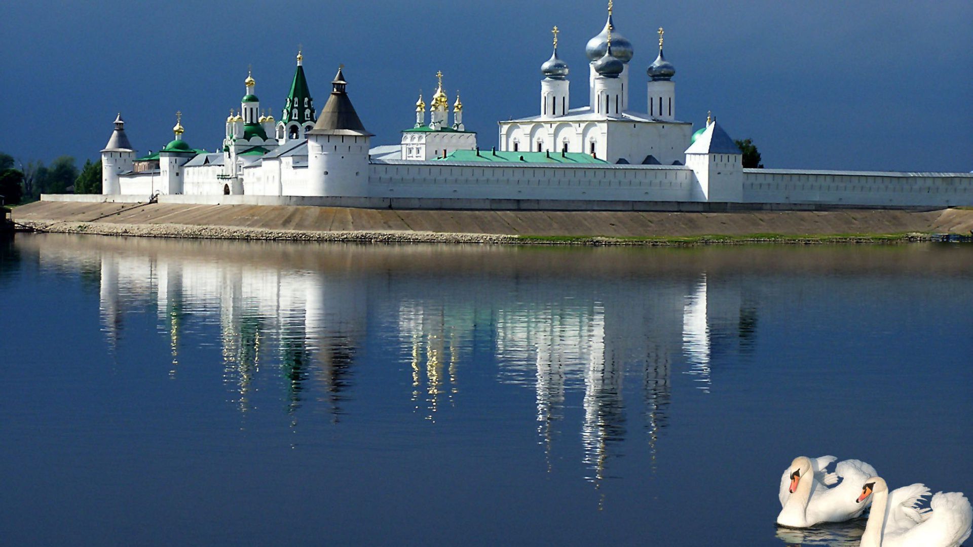 Обои макарьевский монастырь, нижегородская область, macarius monastery, nizhny novgorod oblast разрешение 1920x1080 Загрузить