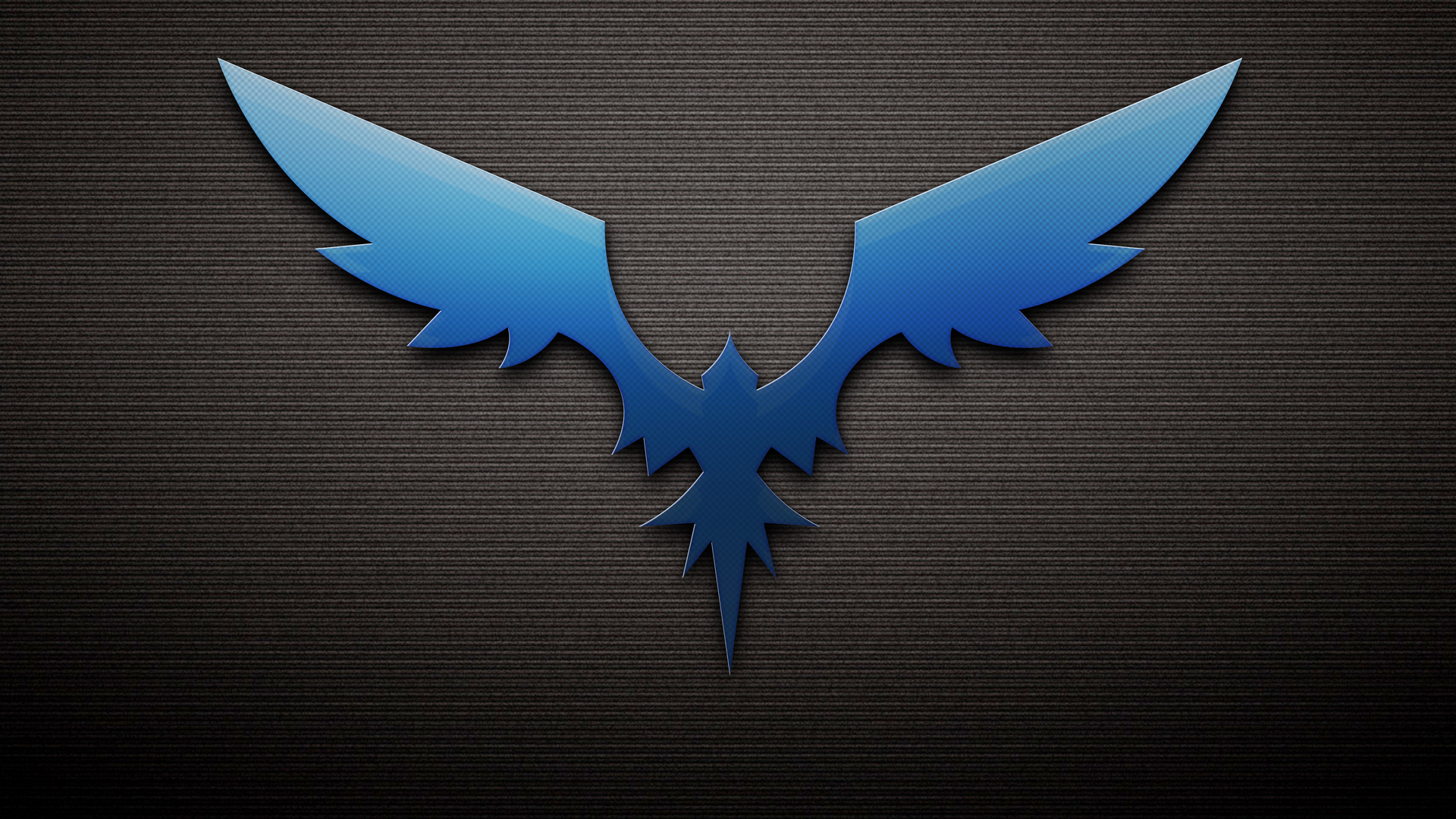 Обои крылья, синий феникс на тесно-сером фоне в полоску, черная тень, wings, blue phoenix closely on gray background with stripes, black shadow разрешение 1920x1080 Загрузить