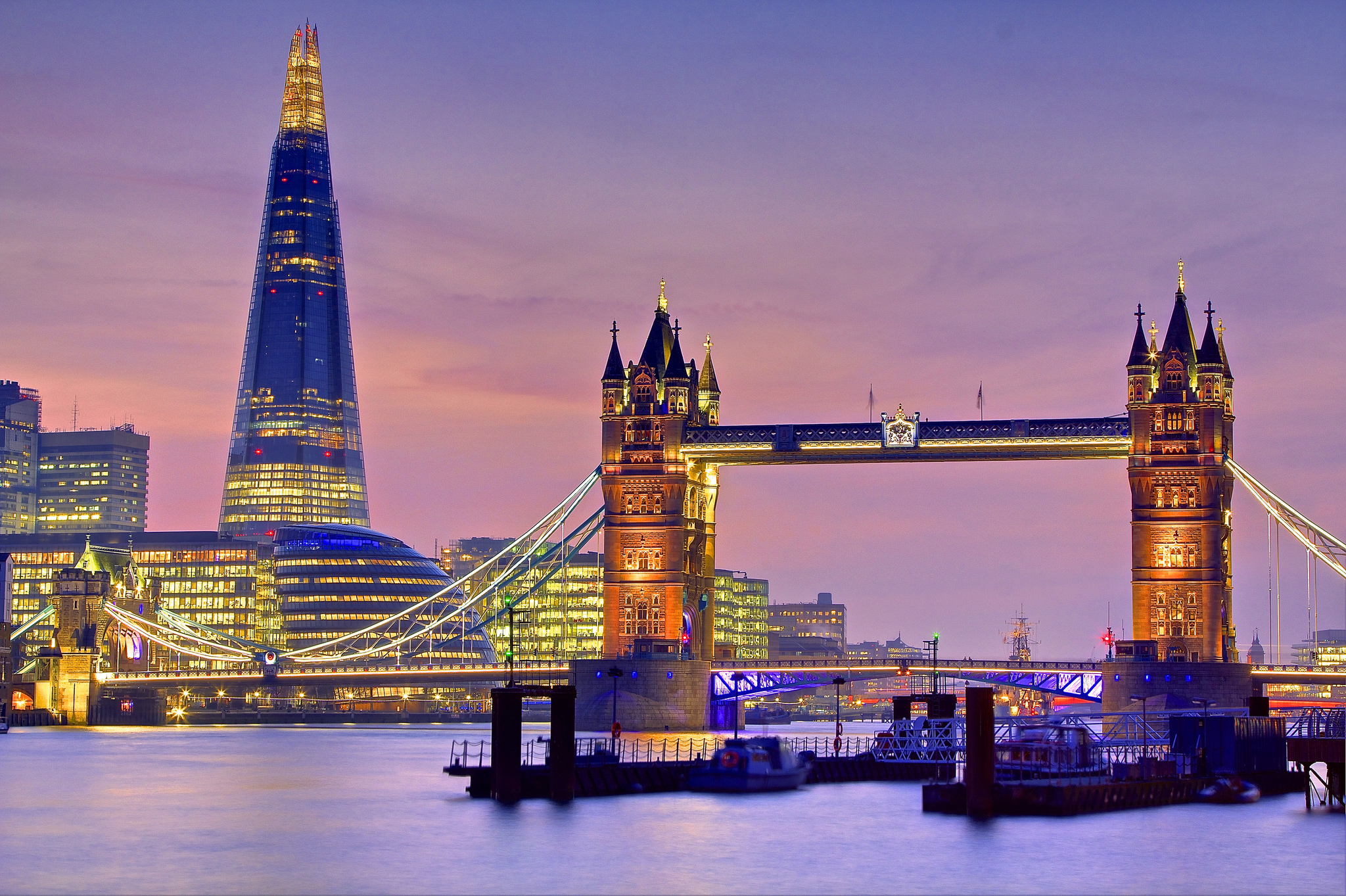 Обои огни, вечер, лондон, англия, тауэрский мост, lights, the evening, london, england, tower bridge разрешение 2048x1363 Загрузить