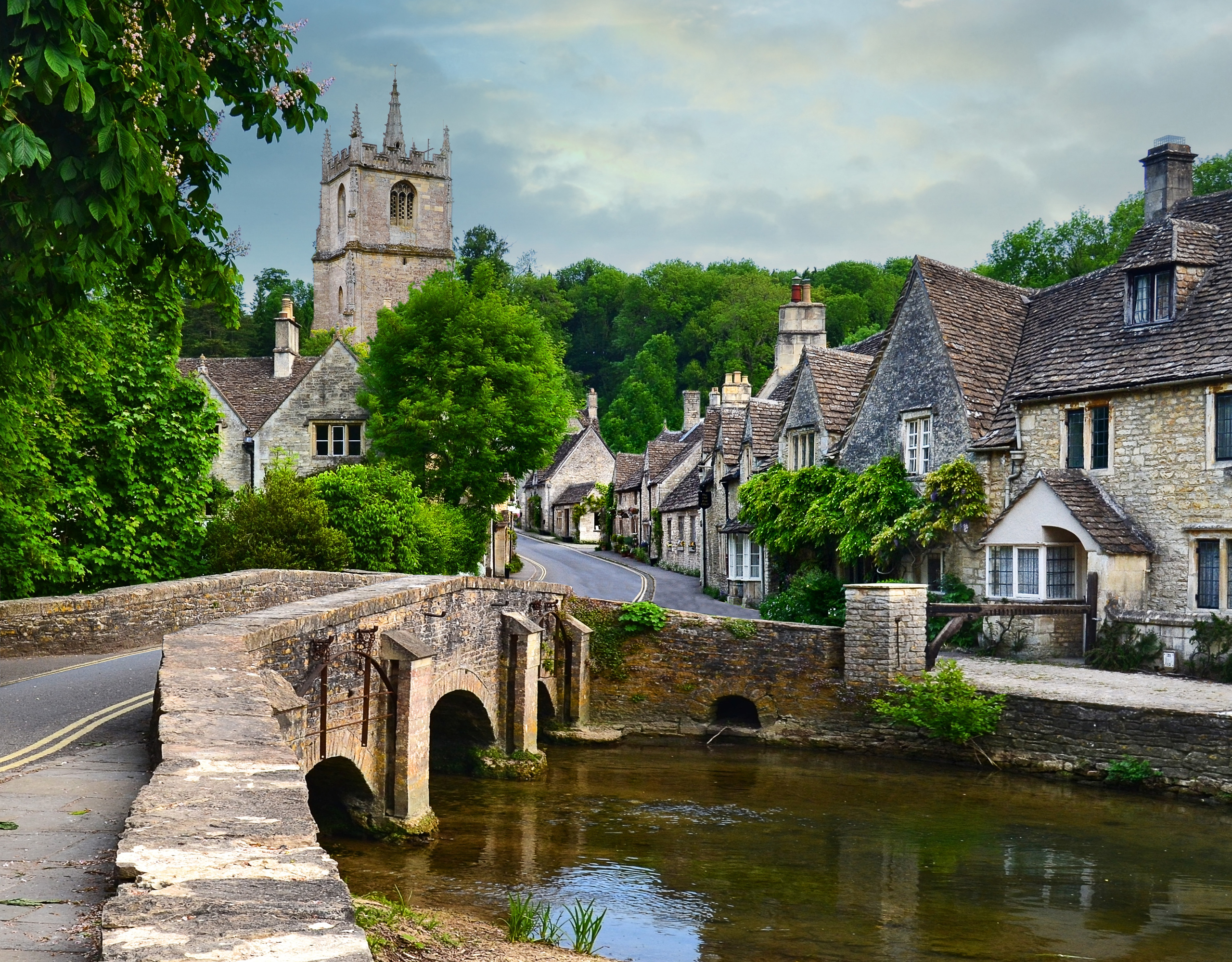 Обои река, мост, великобритания, англия, river, bridge, uk, england разрешение 2560x1997 Загрузить