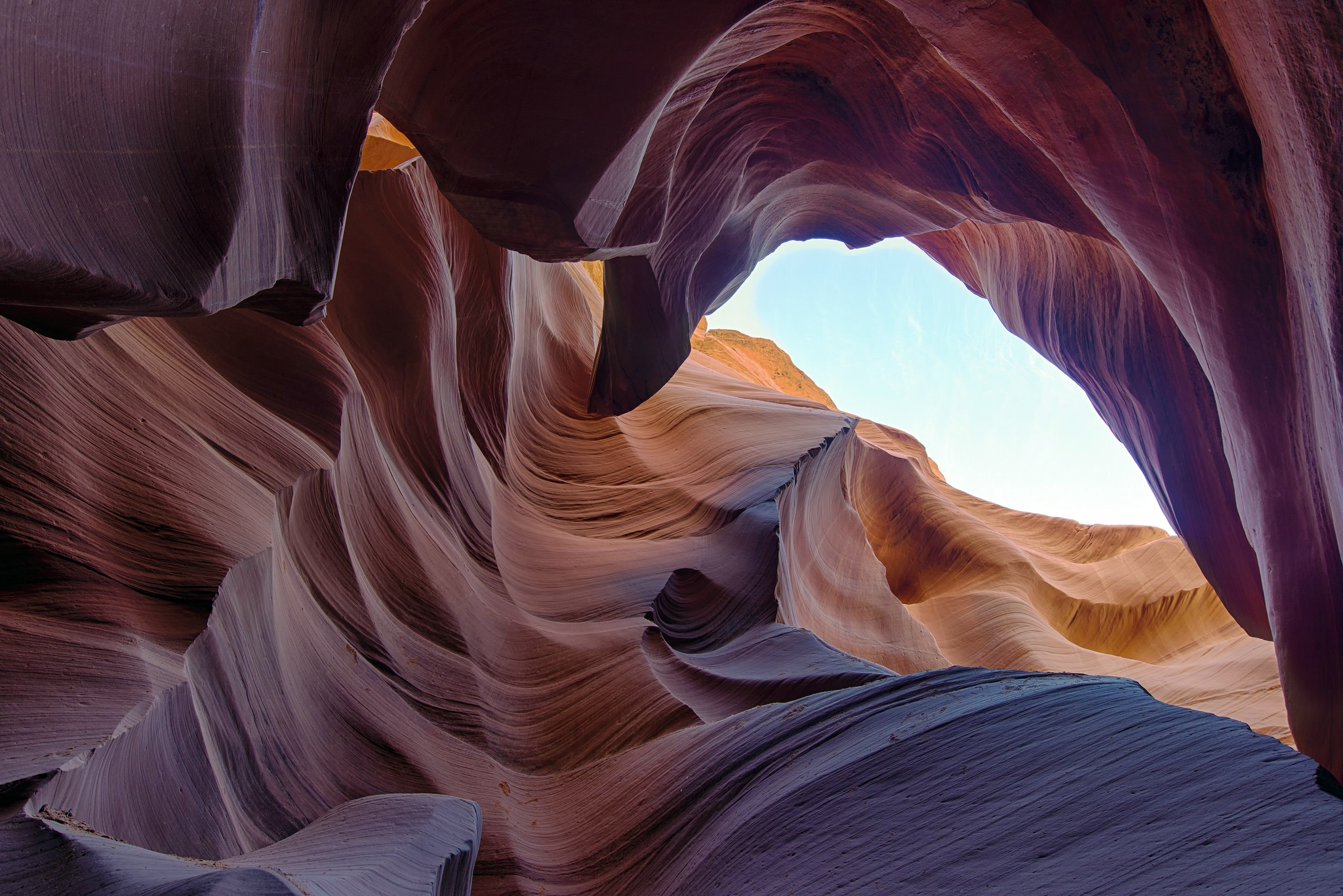 Обои скалы, каньон, каньон антилопы, аризона, rocks, canyon, antelope canyon, az разрешение 2048x1366 Загрузить