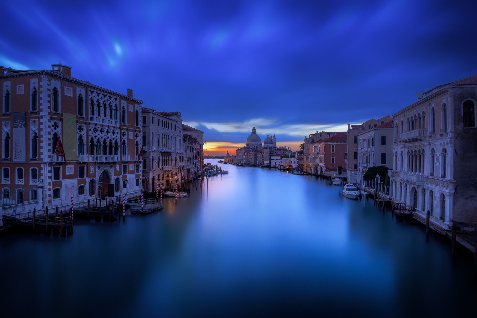страны архитектура лодки река Венеция Италия ночь без смс