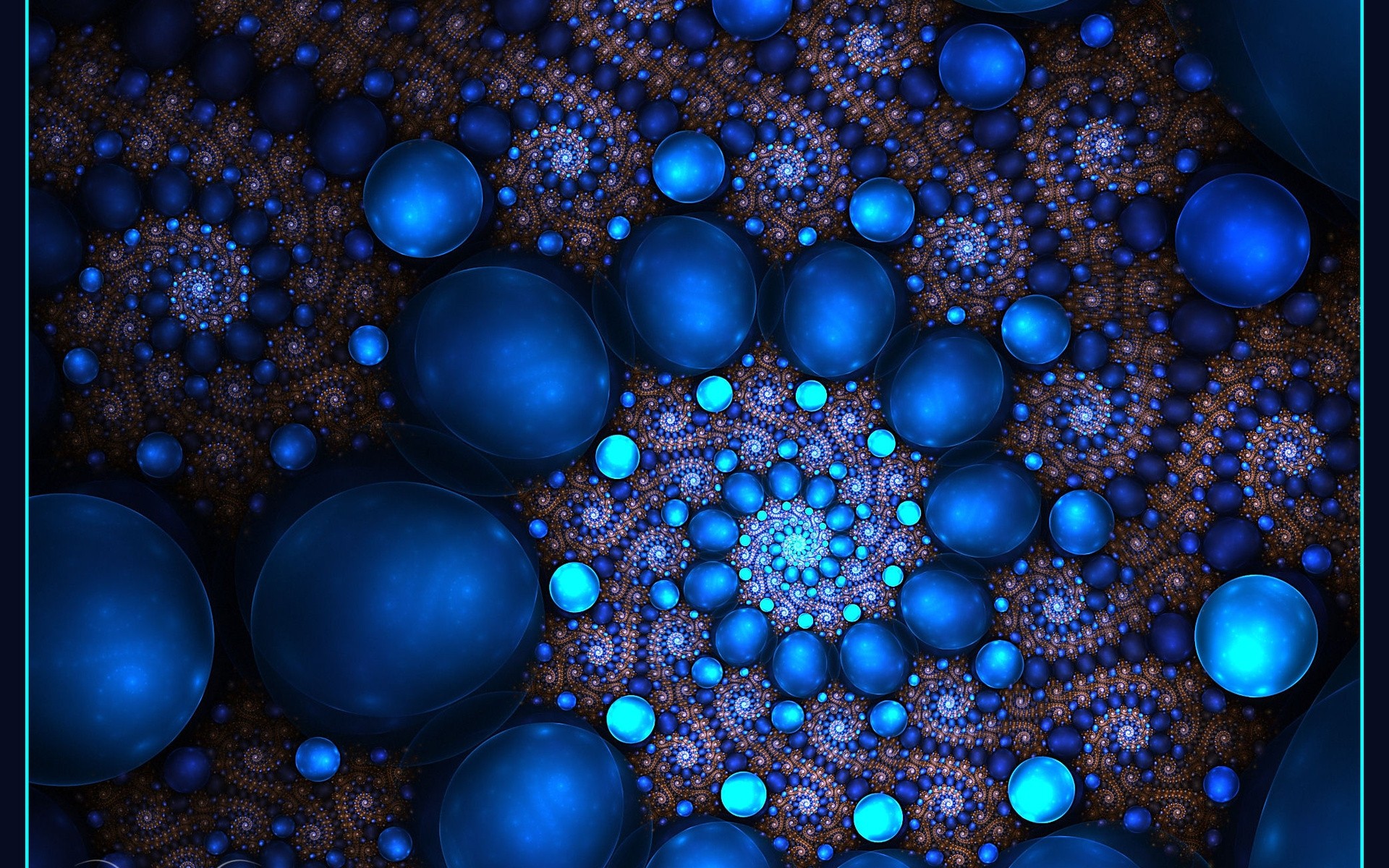 Обои абстракция, фон, синий, узор, фрактал, abstraction, background, blue, pattern, fractal разрешение 1920x1200 Загрузить