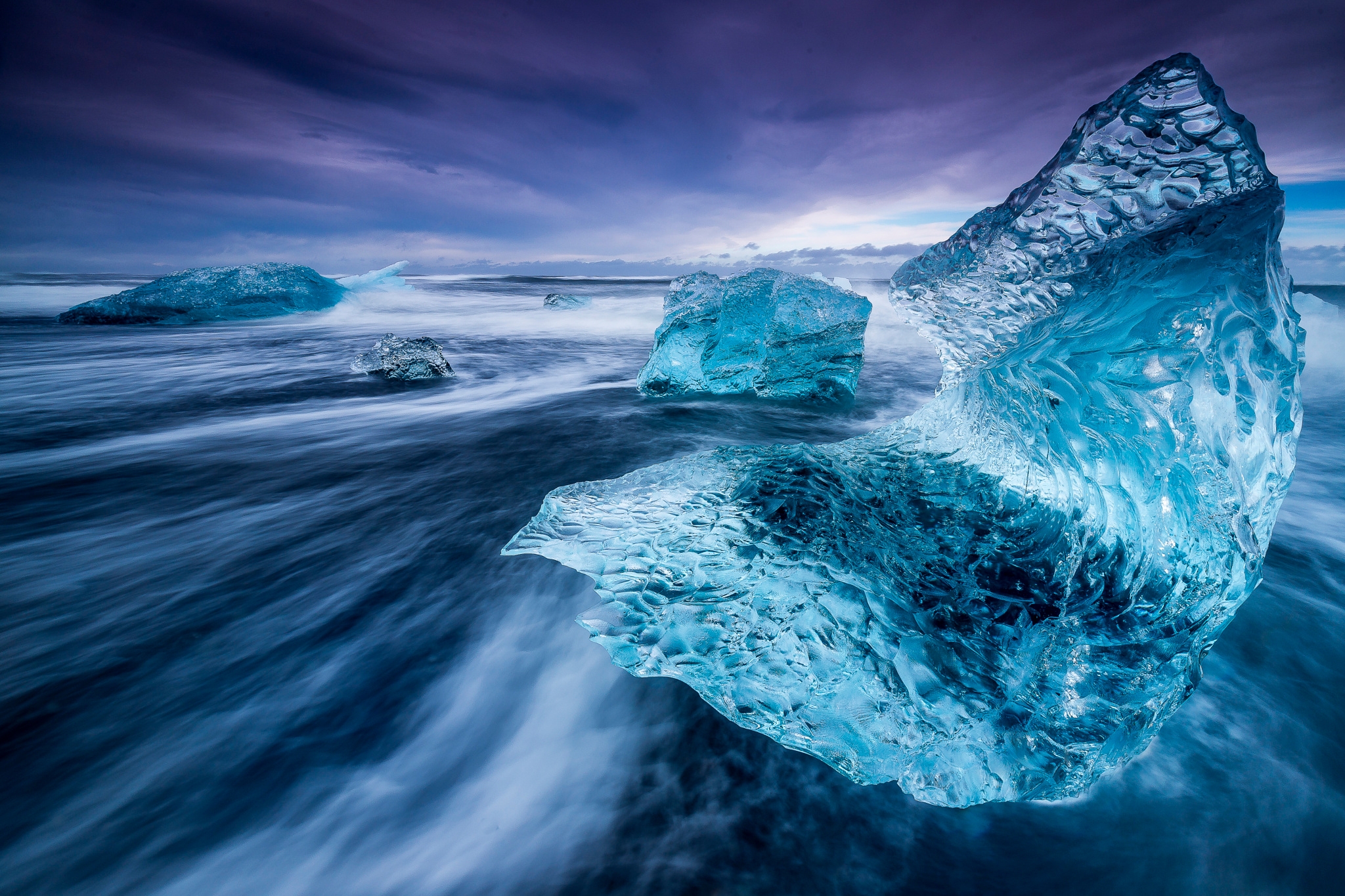 Обои зима, море, лёд, льдины, ледник, winter, sea, ice, glacier разрешение 2048x1365 Загрузить