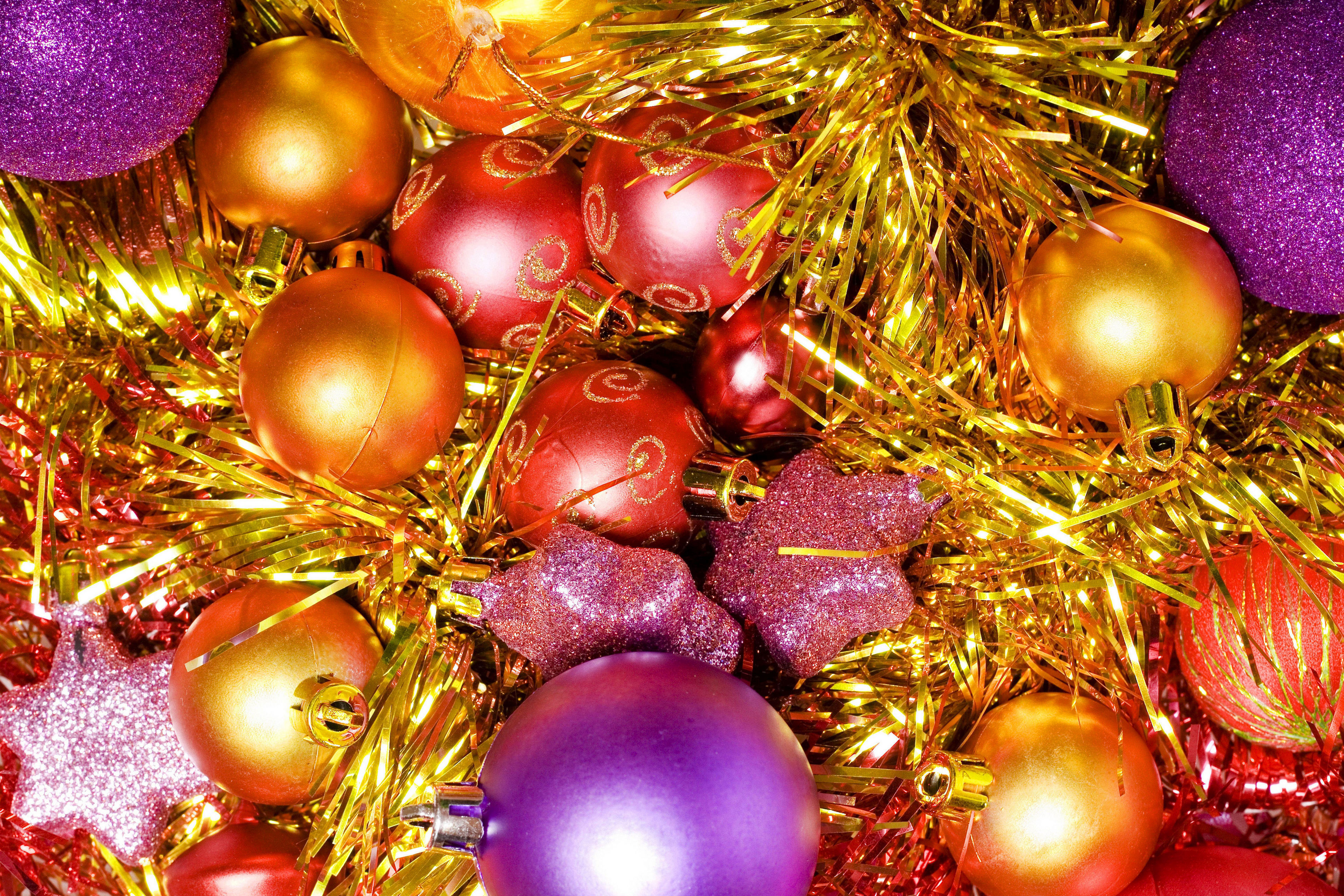 Обои новый год, шары, украшения, игрушки, рождество, елочные украшение, new year, balls, decoration, toys, christmas, christmas decoration разрешение 3840x2560 Загрузить