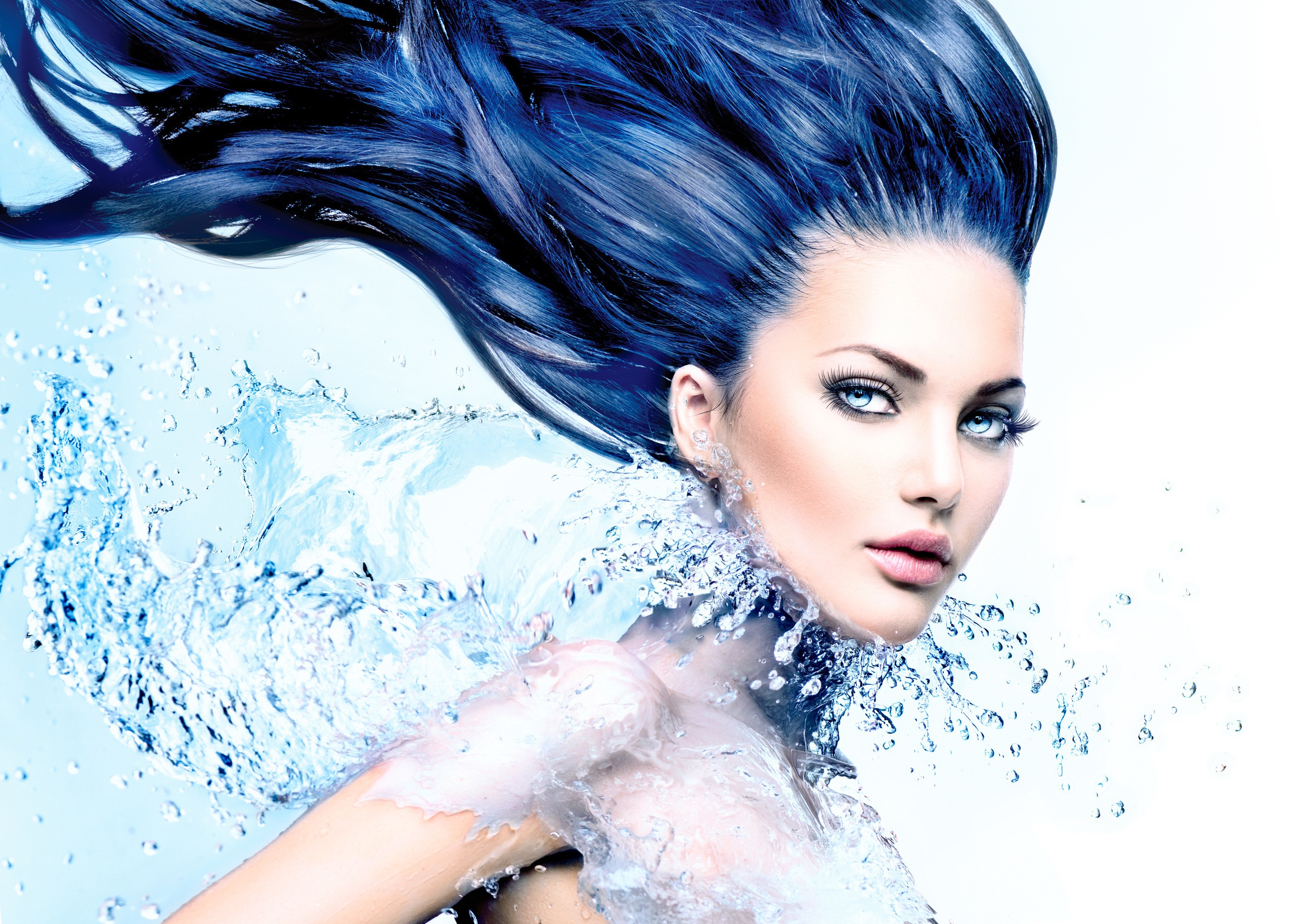 Вода капли девушка волосы загрузить