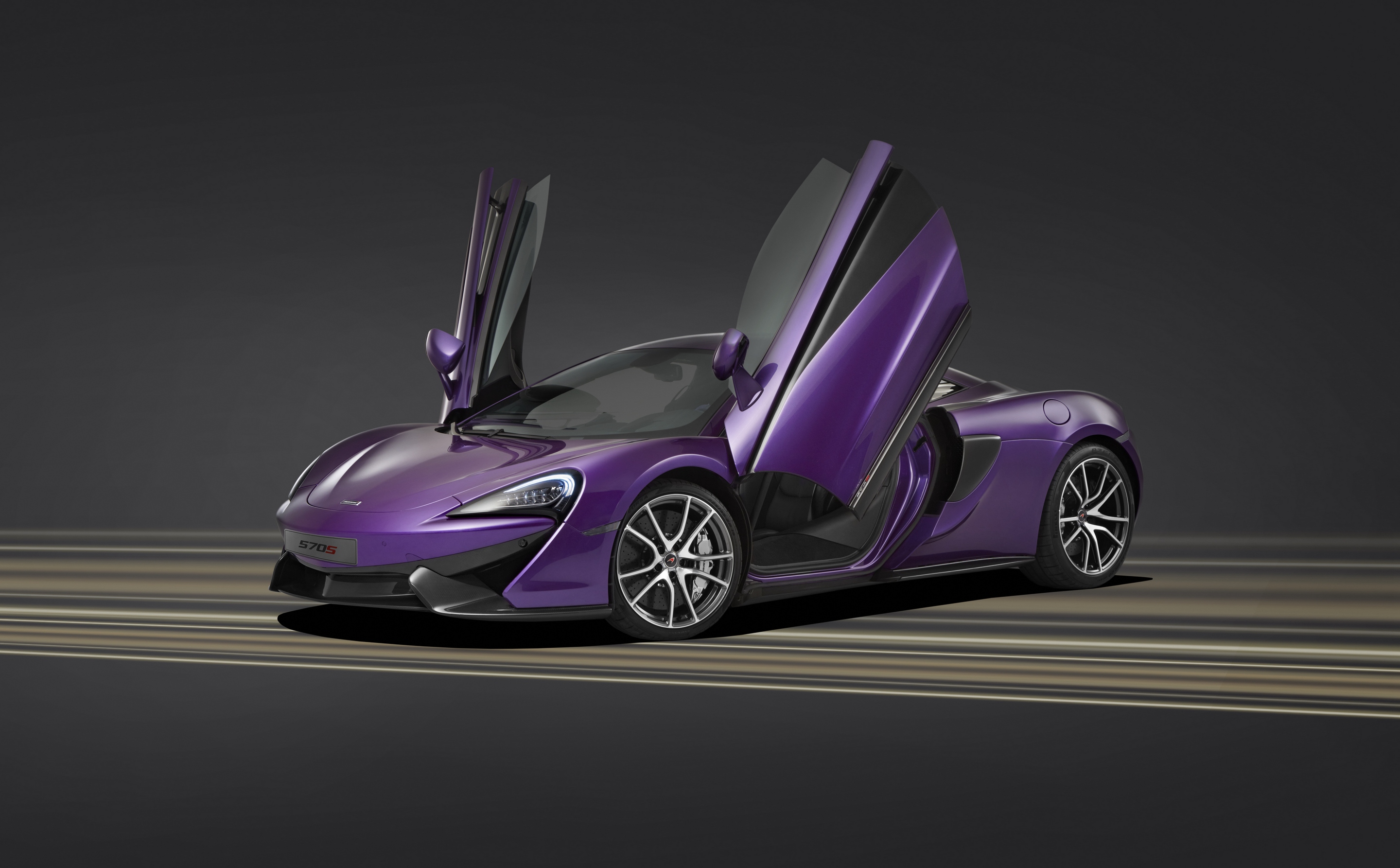 Скачать обои фон, автомобили, макларен, mclaren 570s, открытые двери  разрешение 2880x1785 #99729