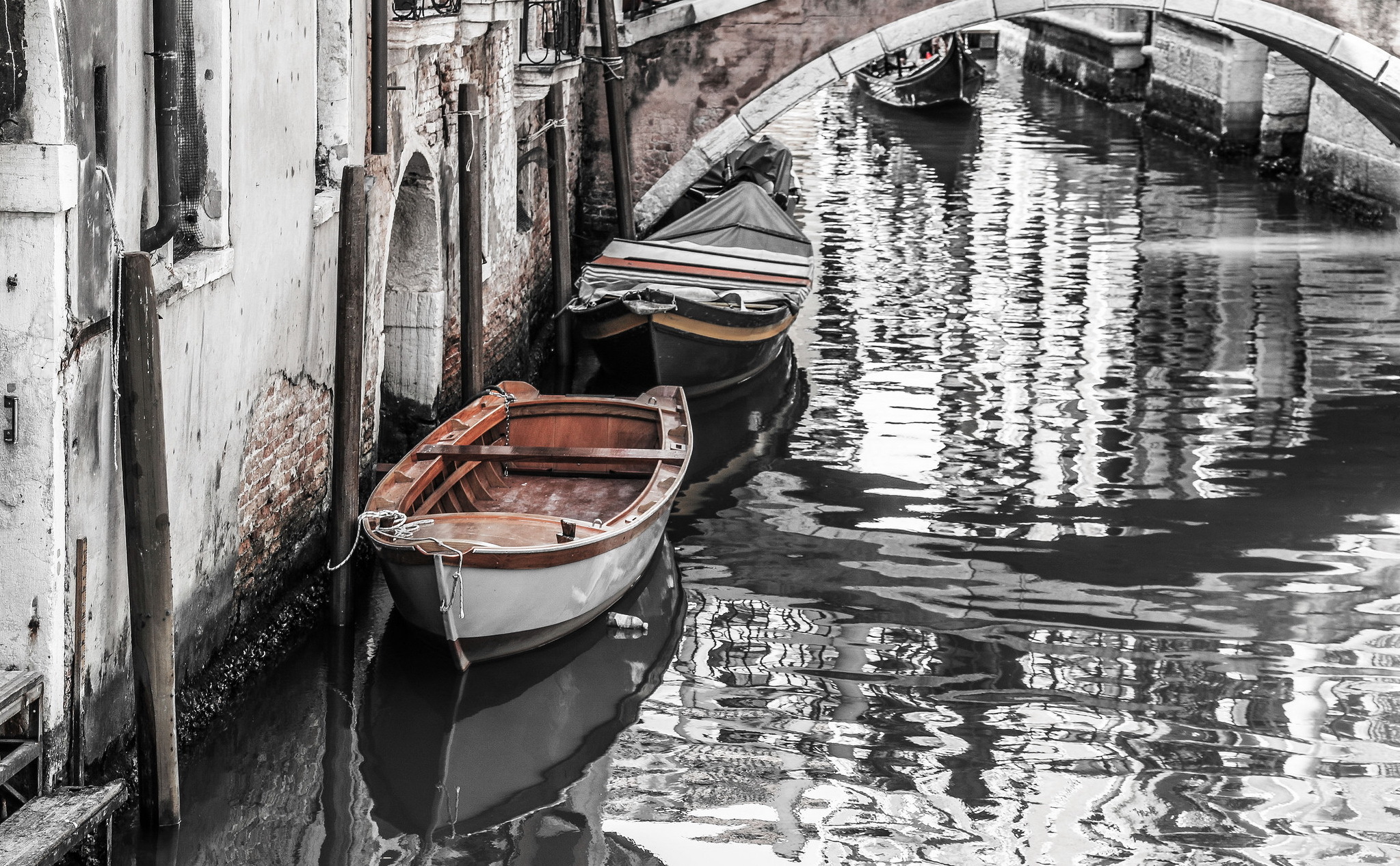 венеция черно белое фото