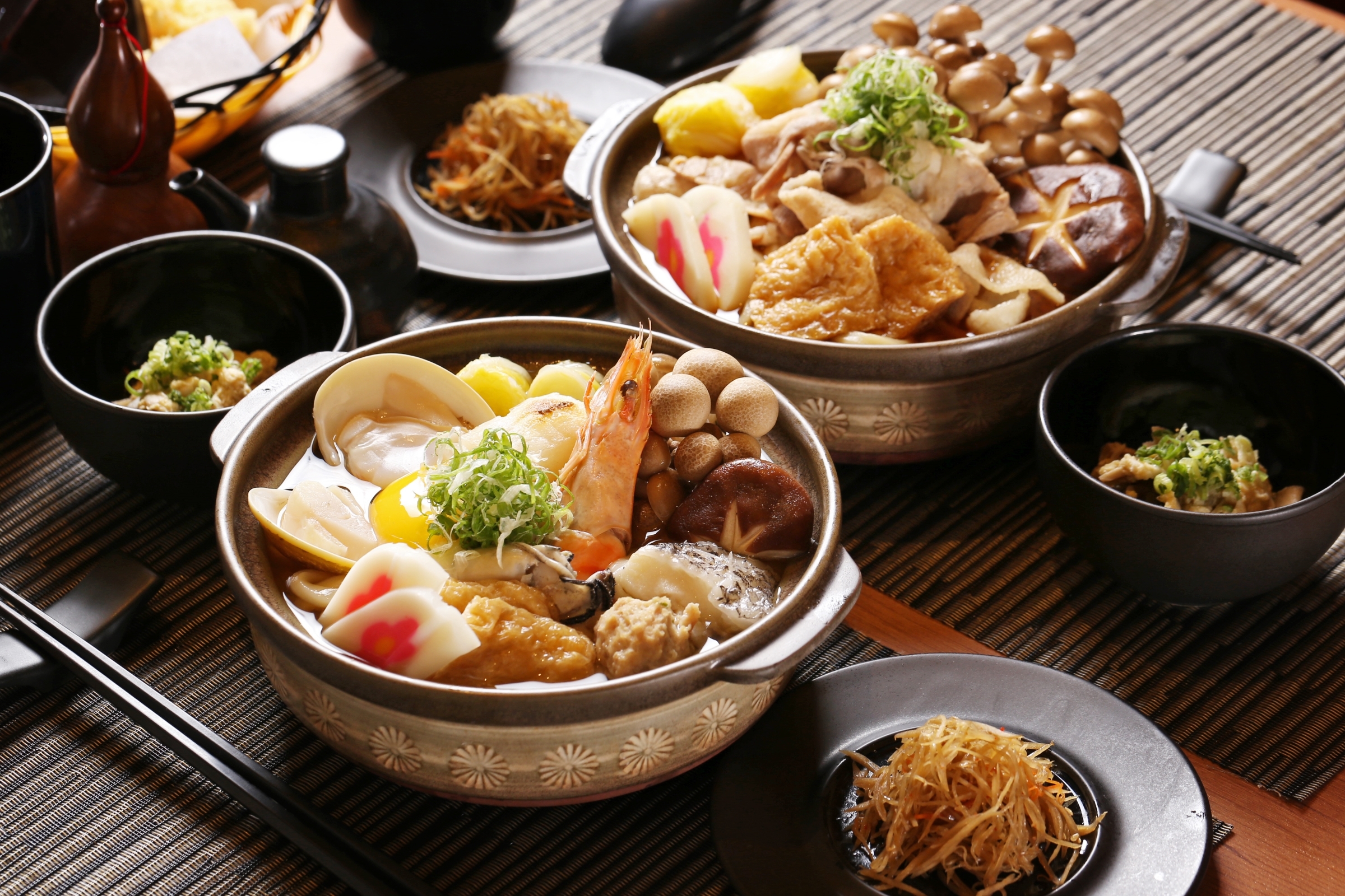 Обои грибы, морепродукты, креветки, японская кухня, блюда, тофу, mushrooms, seafood, shrimp, japanese cuisine, meals, tofu разрешение 2400x1600 Загрузить