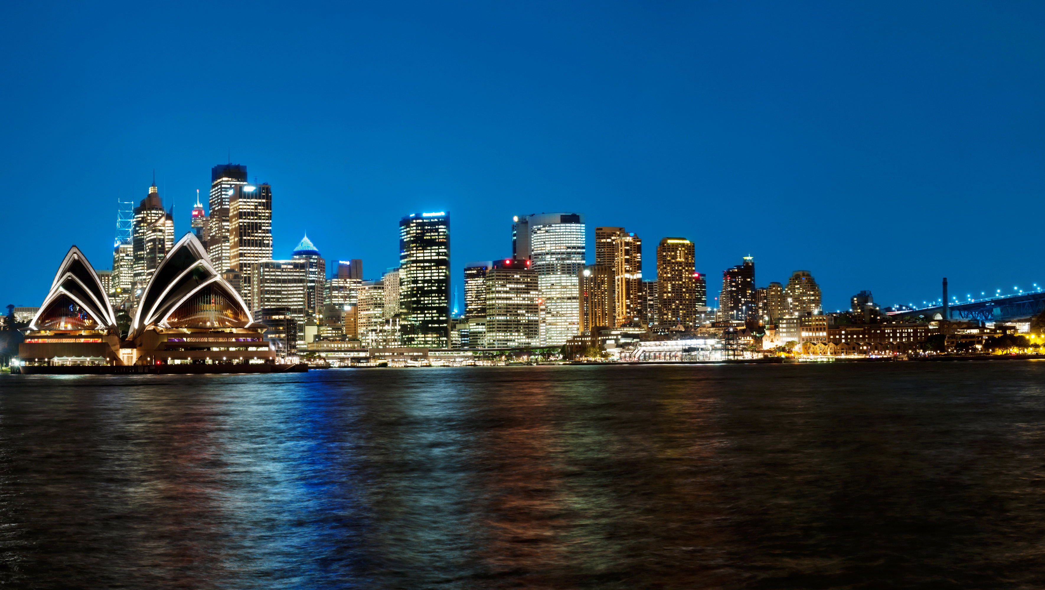Австралия, Мельбурн, город, ночь, огни бесплатно