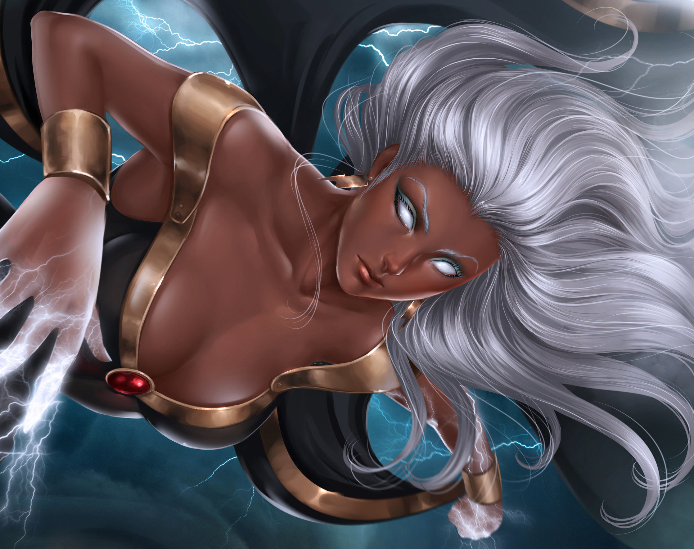 Обои арт, буря, девушка, шторм, marvel comics, ororo monroe, art, storm, girl разрешение 2236x1769 Загрузить