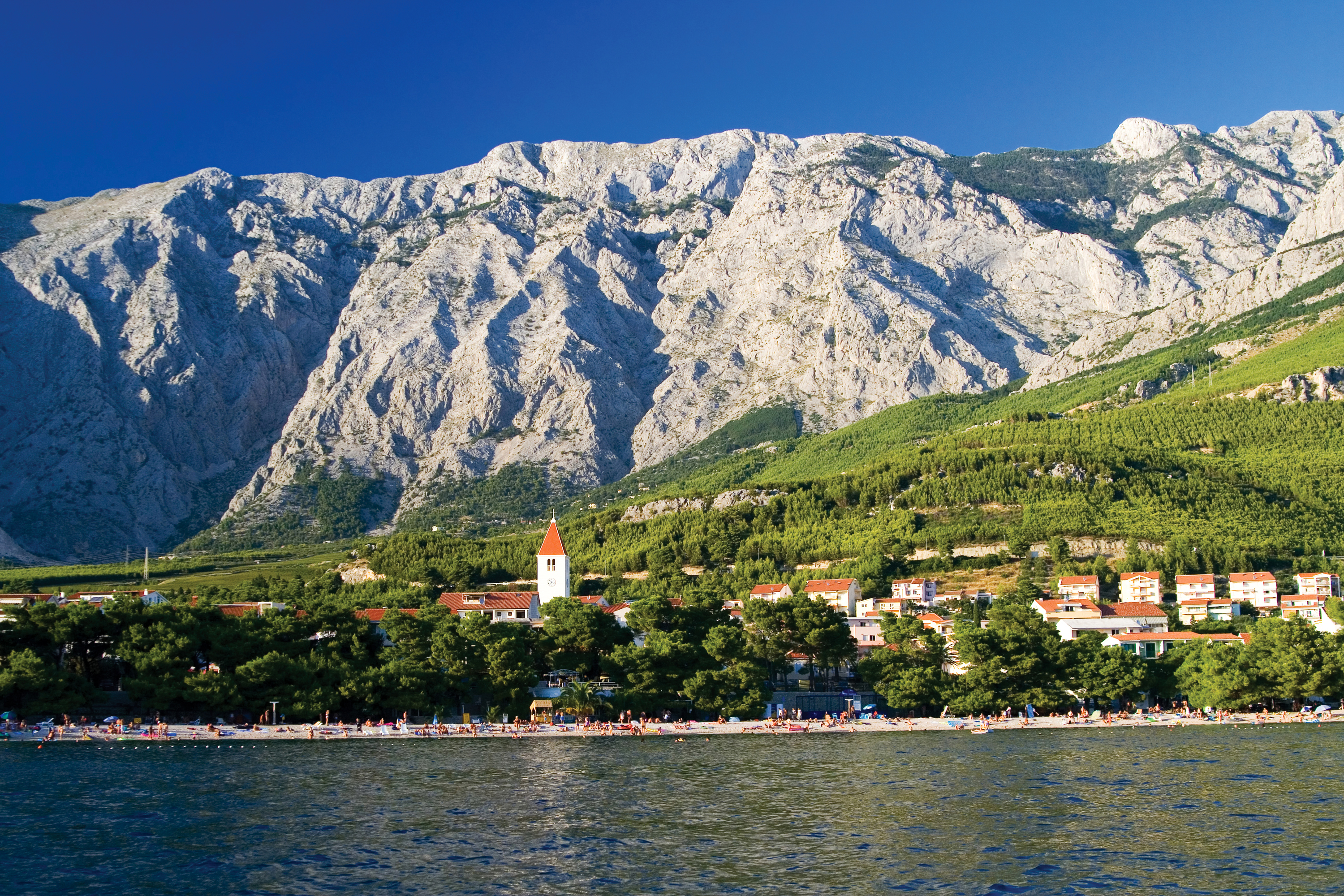 Обои море, побережье, дома, хорватия, промайна, sea, coast, home, croatia, promajna разрешение 3000x2000 Загрузить