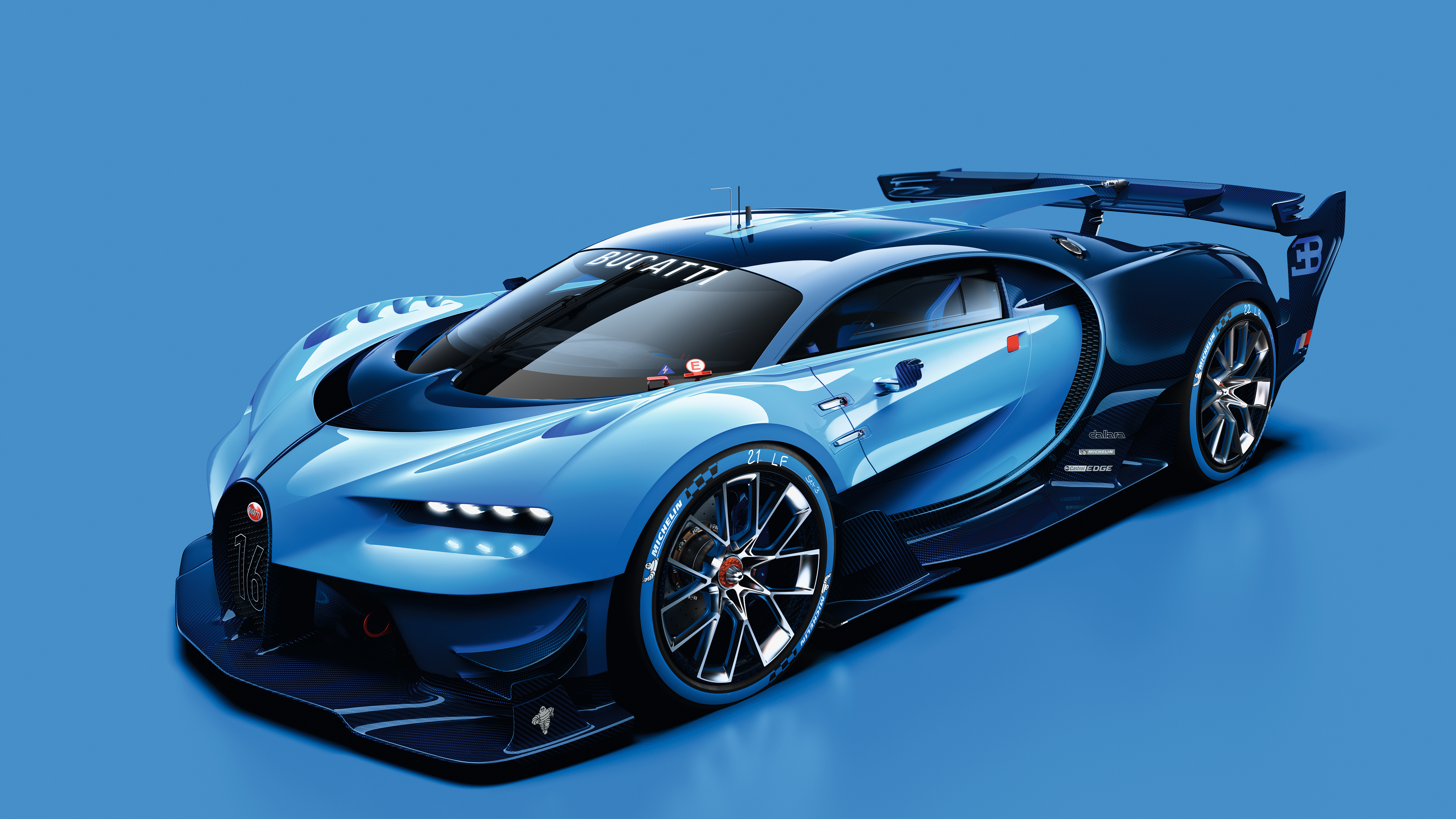 Обои бугатти, vision gran turismo, albastru, bugatti разрешение 4096x2304 Загрузить