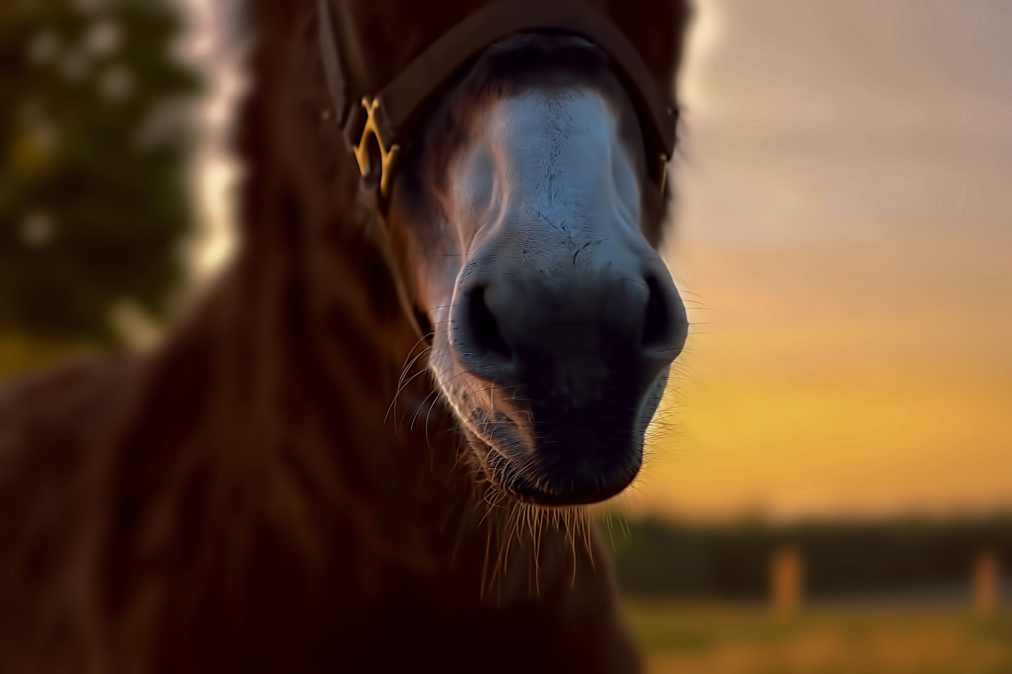 Обои морда, лошадь, фон, конь, face, horse, background разрешение 2048x1365 Загрузить