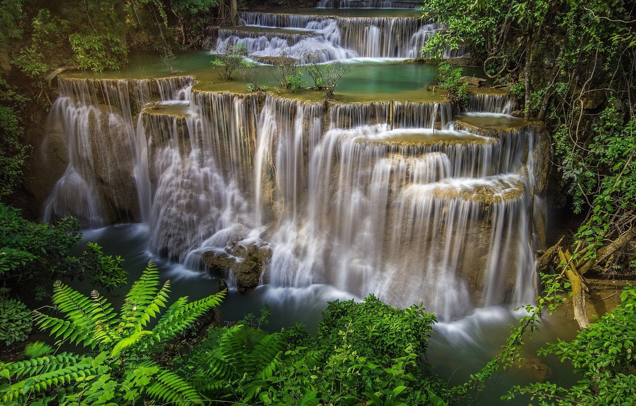 Обои река, провинция канчанабури, природа, водопад хуай мэй хамин, huay mae khamin waterfalls, лес, khuean srinagarindra national park, водопад хуай мае кхамин, водопад, таиланд, джунгли, каскады, водопад хуай мае камин, river, kanchanaburi province, nature, forest, waterfall, thailand, jungle, cascades, waterfall huay mae fireplace разрешение 2045x1308 Загрузить