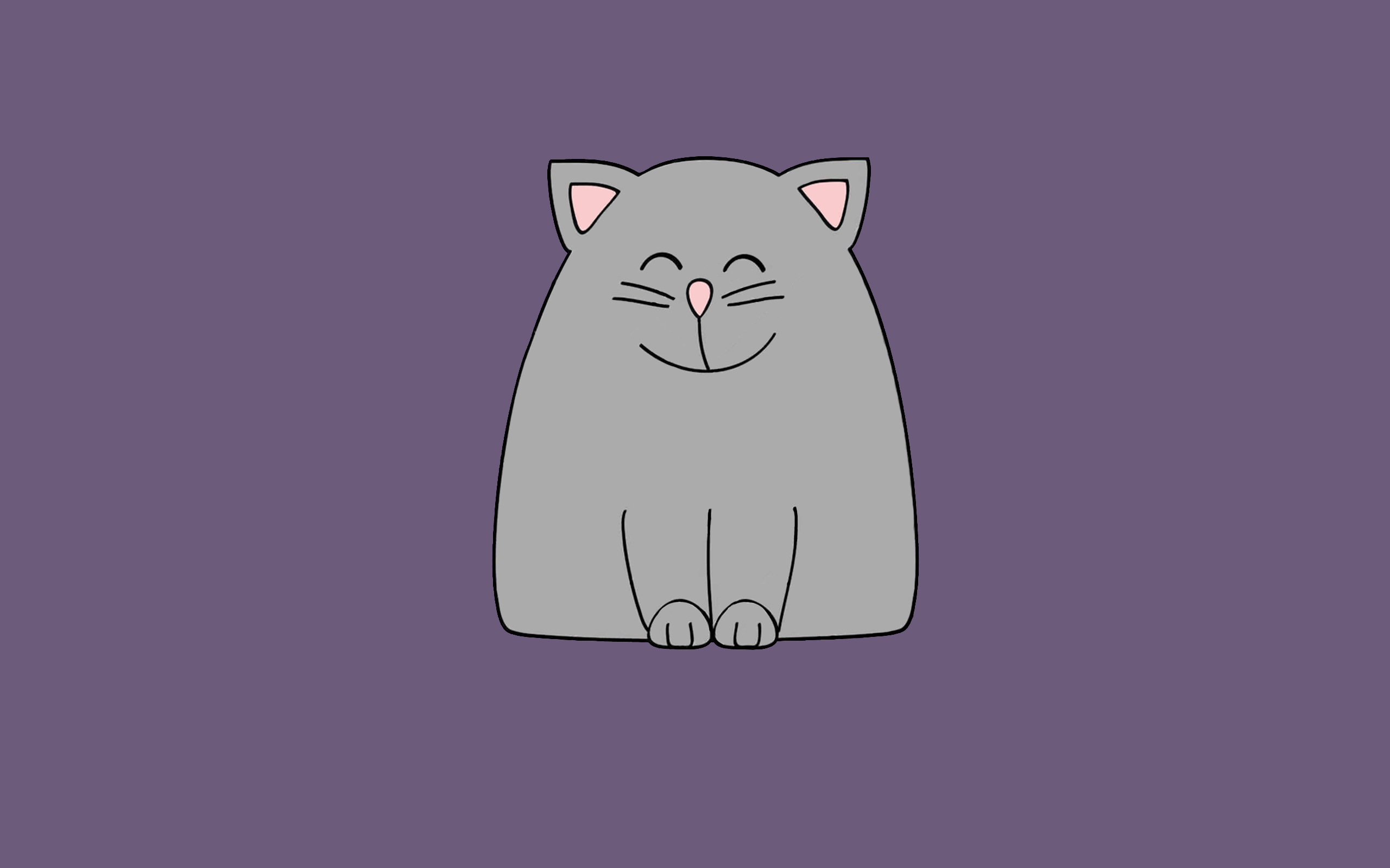 Обои кот, минимализм, сидит, cat, minimalism, sitting разрешение 2560x1600 Загрузить