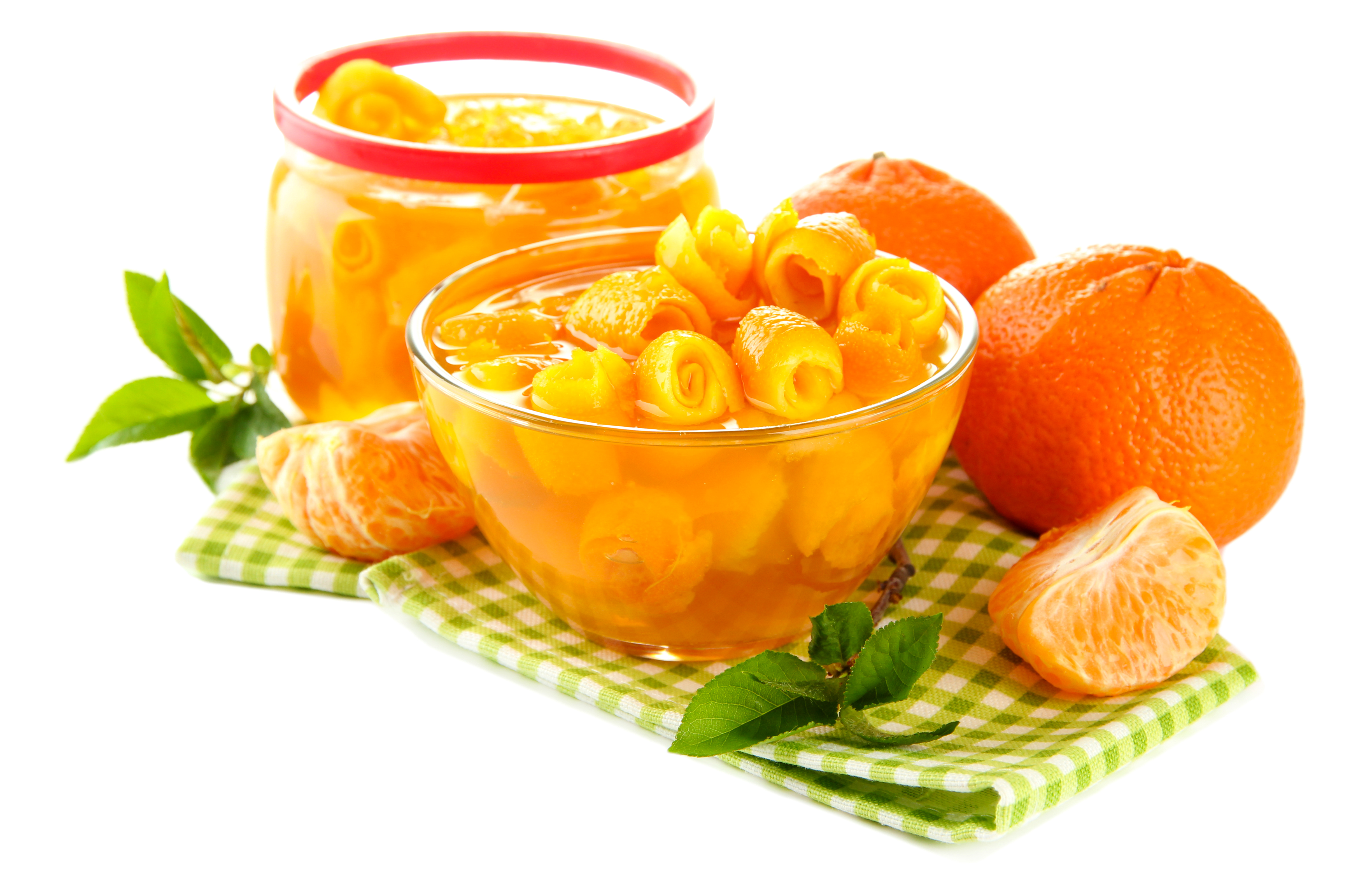 Обои фрукты, белый фон, банка, мандарины, цитрусы, варенье, fruit, white background, bank, tangerines, citrus, jam разрешение 4899x3197 Загрузить