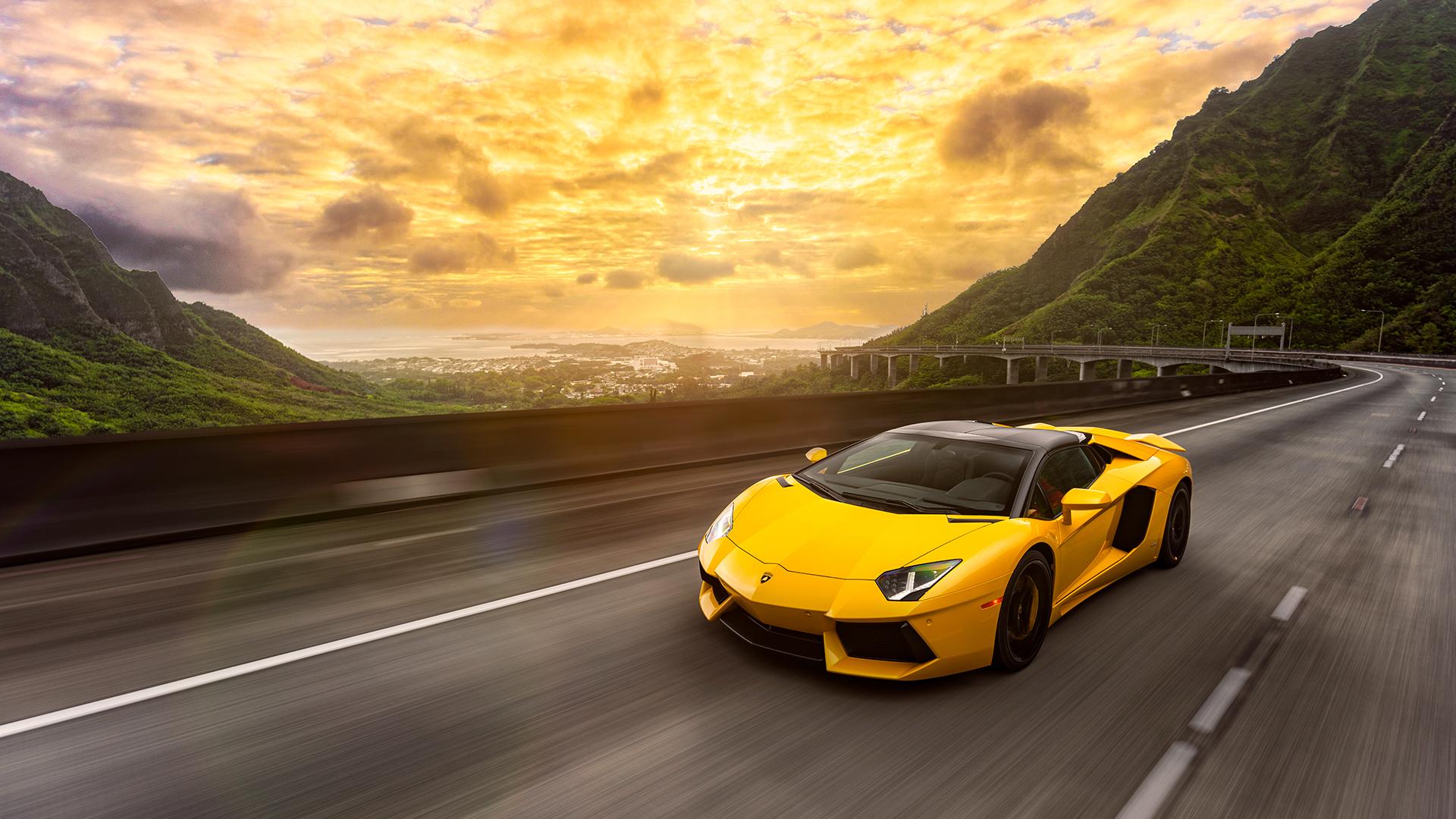 Обои дорога, желтый, скорость, ламборгини, авентадор, lp700-4, road, yellow, speed, lamborghini, aventador разрешение 1920x1080 Загрузить