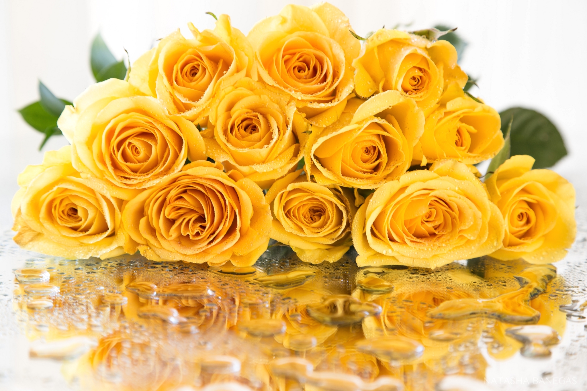Желтые розы в букете бесплатно