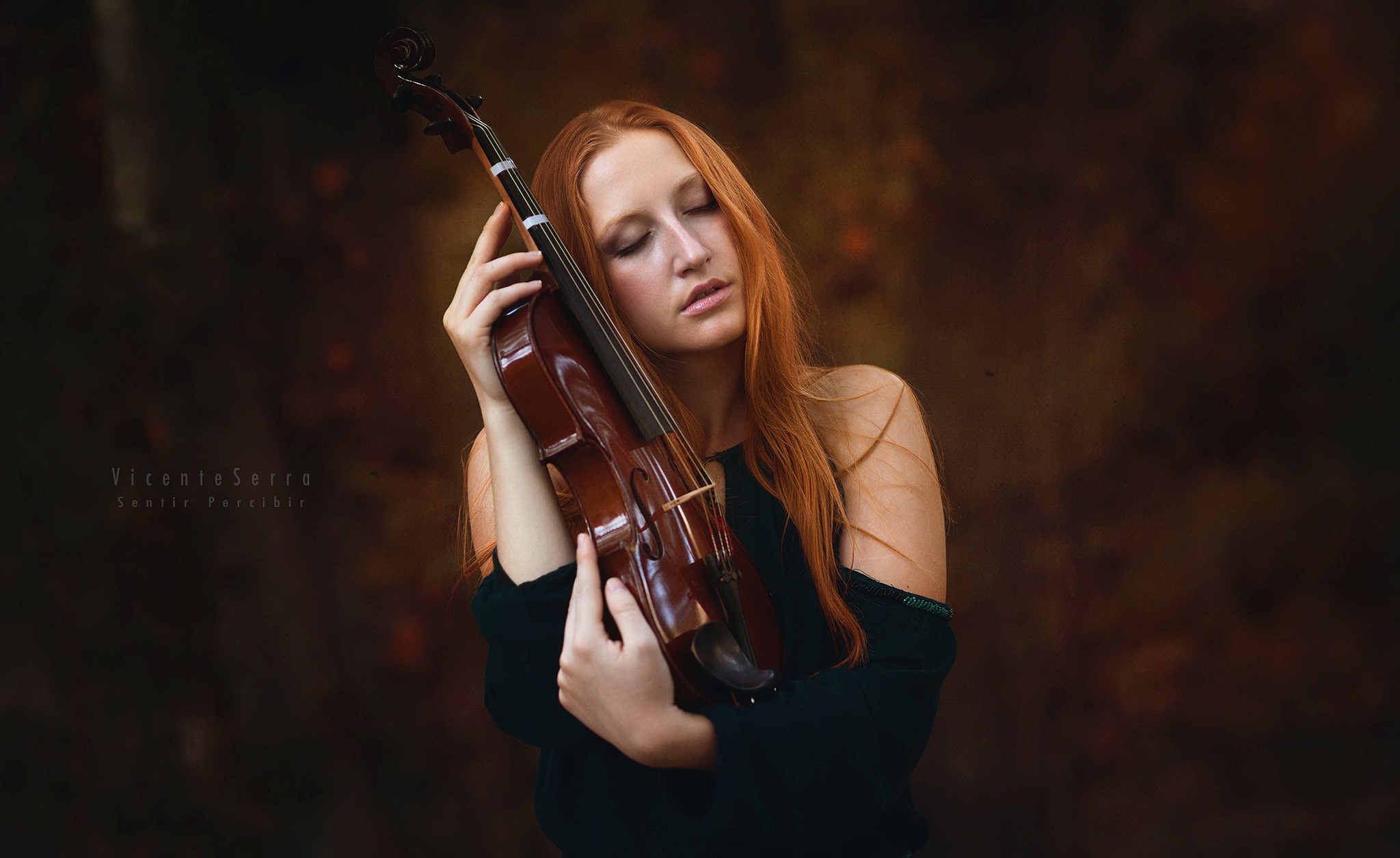 Обои девушка, скрипка, музыка, girl, violin, music разрешение 2048x1256 Загрузить