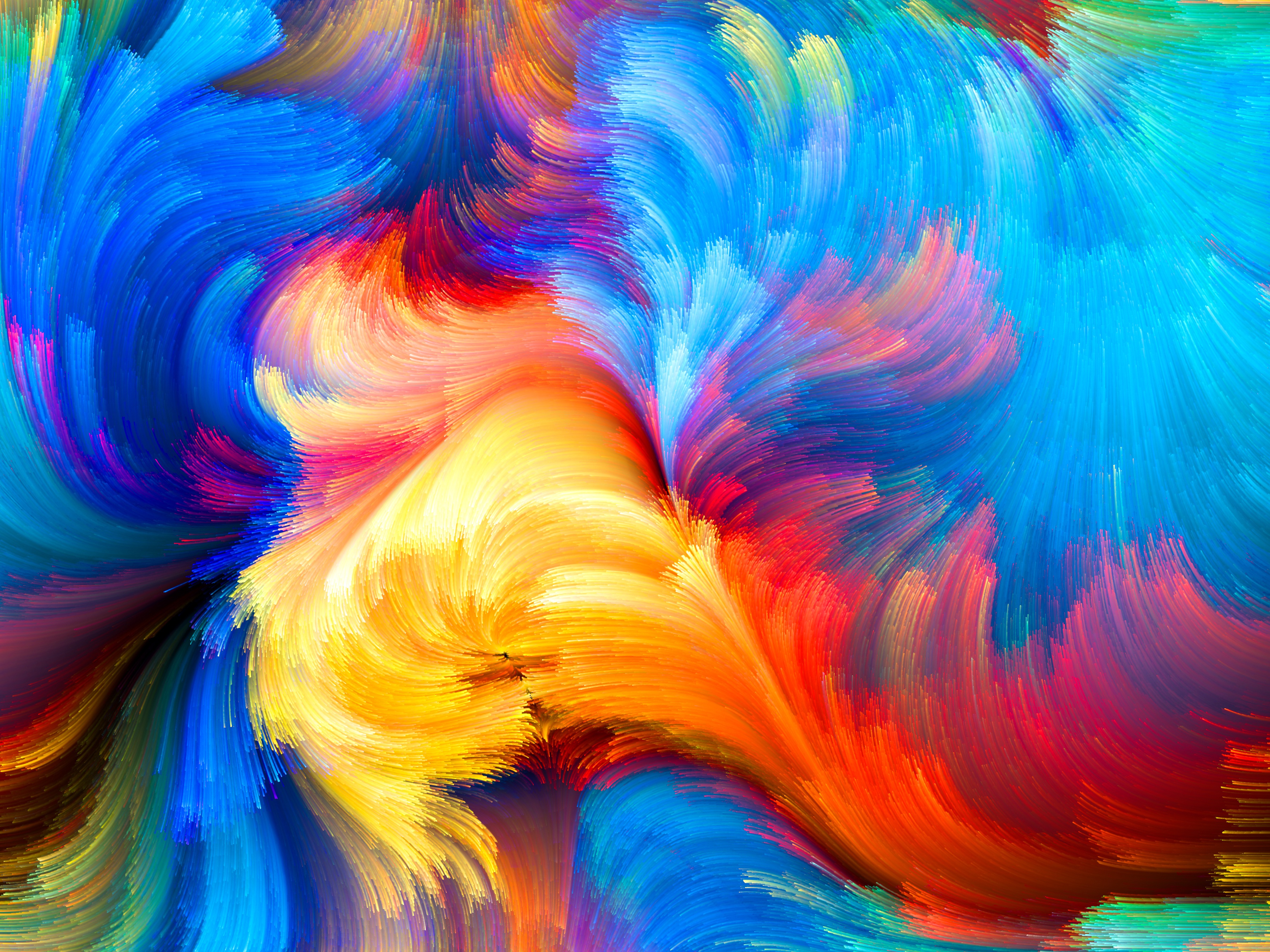 Обои абстракт, красочная, абстракция, краски, цвет, радуга, всплеск, живопись, расцветка, abstract, colorful, abstraction, paint, color, rainbow, splash, painting, colors разрешение 3600x2700 Загрузить