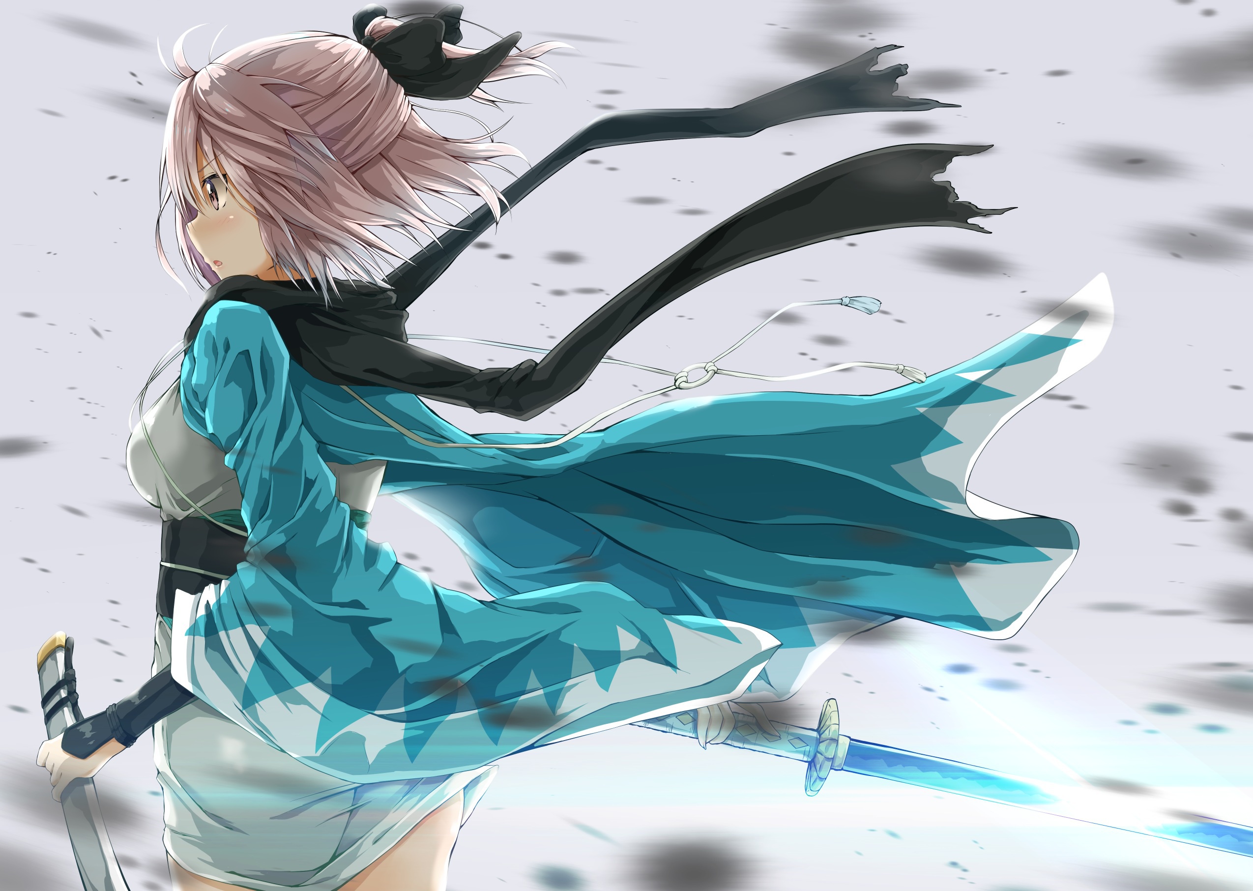 Обои арт, девушка, меч, ветер, шарф, art, girl, sword, the wind, scarf разрешение 2549x1812 Загрузить