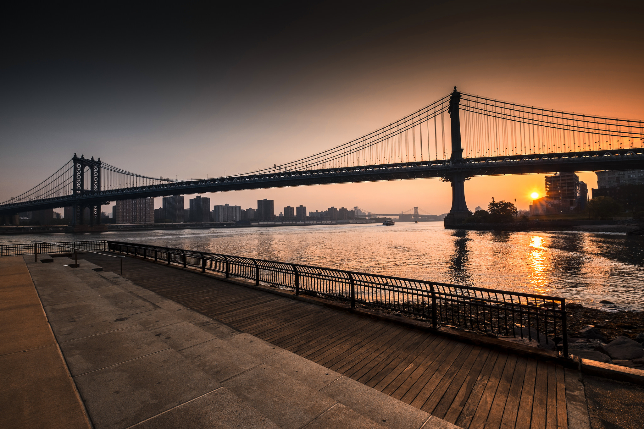 Нью-Йорк закат мост бесплатно