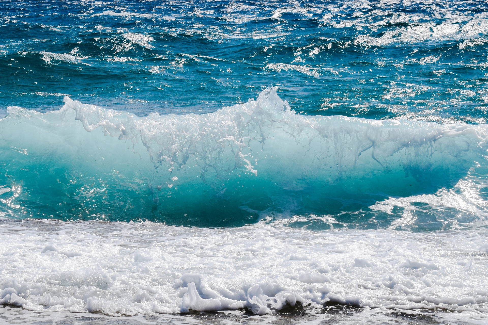 Обои природа, волны, море, волна, пена, nature, wave, sea, foam разрешение 1920x1280 Загрузить