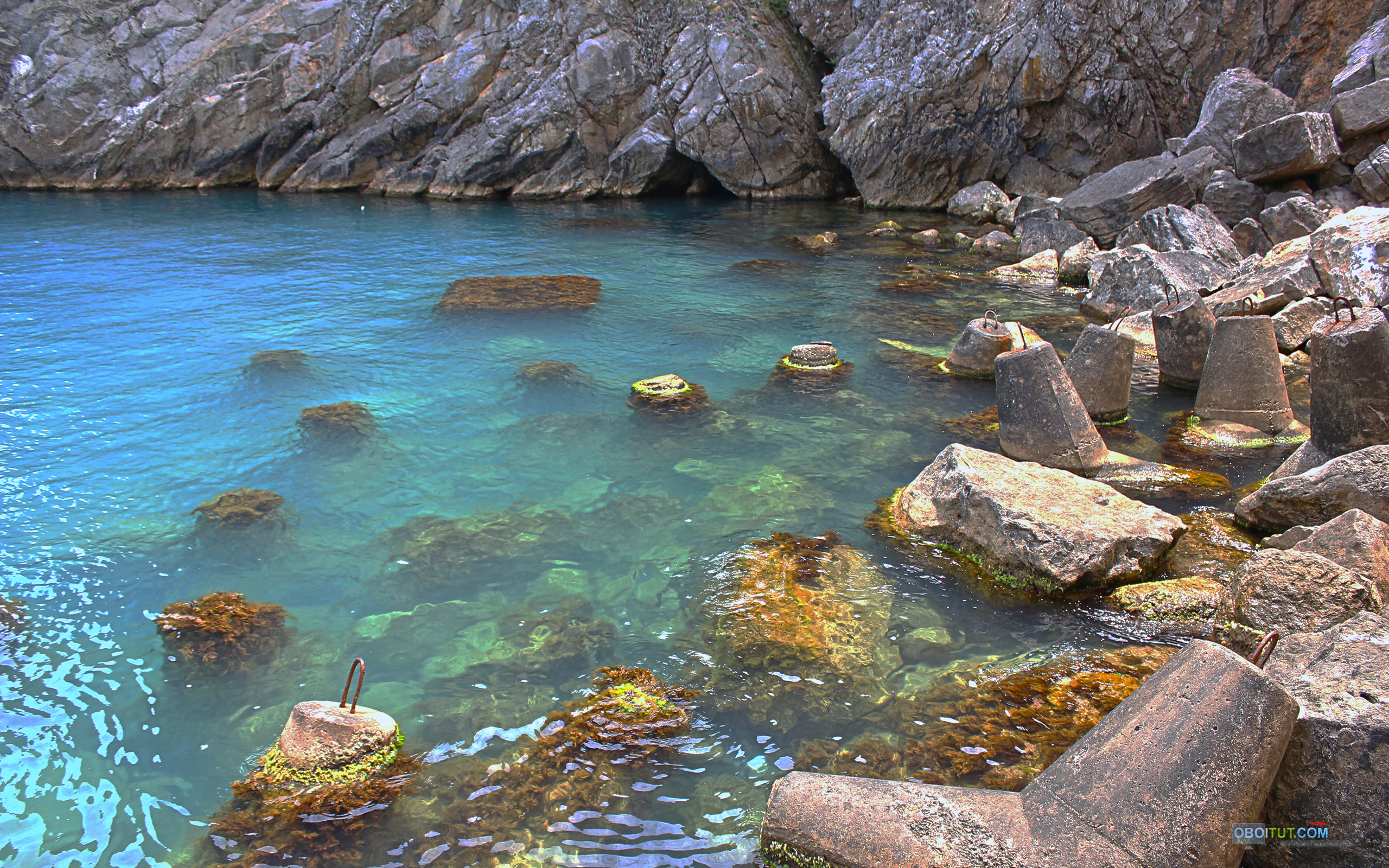 Обои вода, камни, море, скала, побережье, булыжники, water, stones, sea, rock, coast разрешение 2560x1600 Загрузить