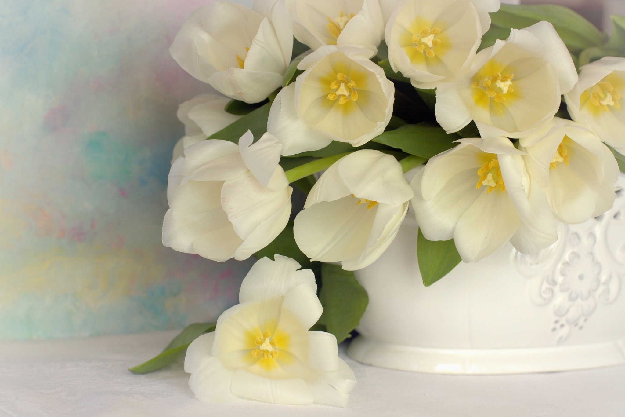 белые цветы ваза бесплатно