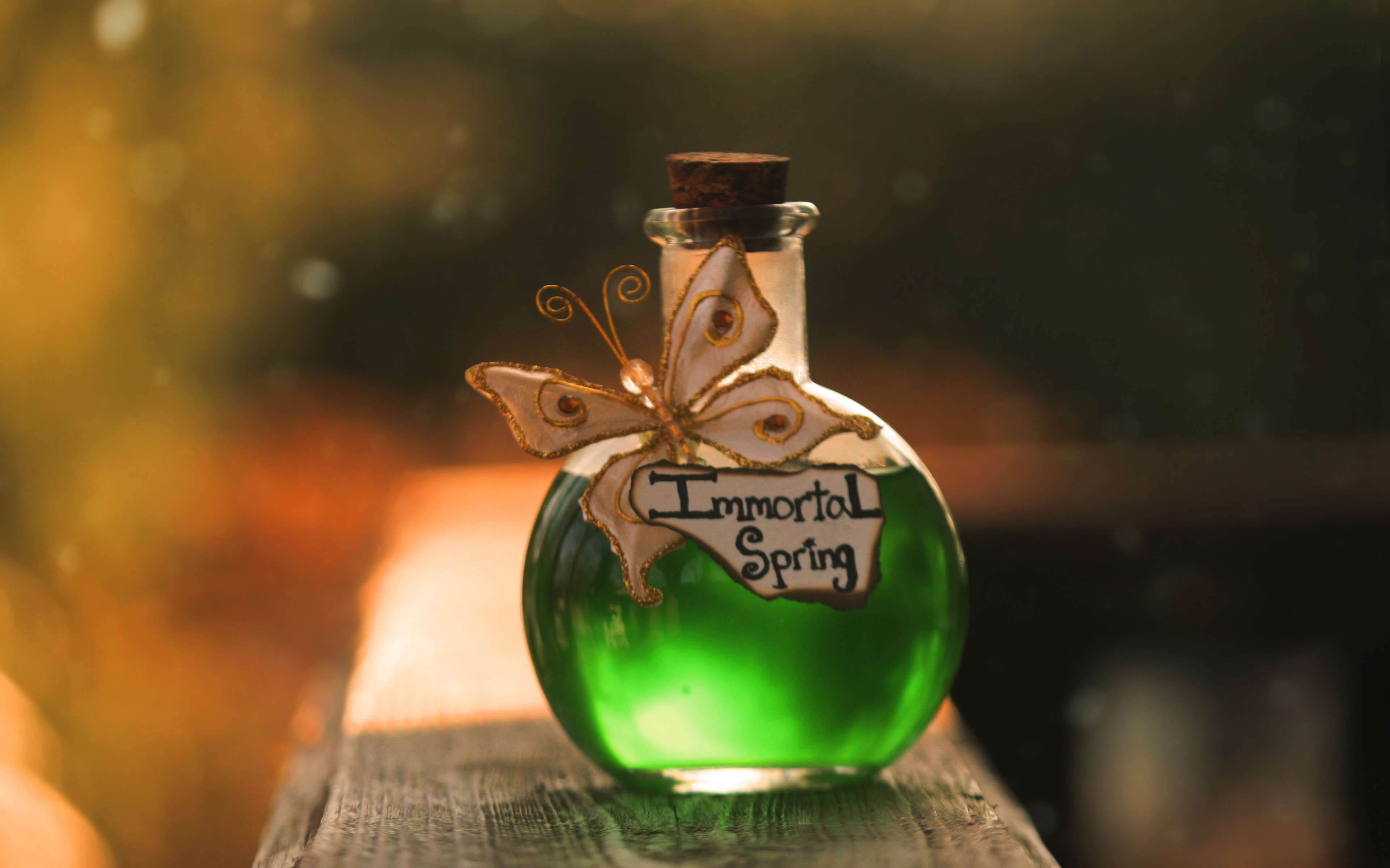 Обои бабочка, бутылочка, флакон, зелье, эликсир, butterfly, bottle, potion, elixir разрешение 3840x2400 Загрузить