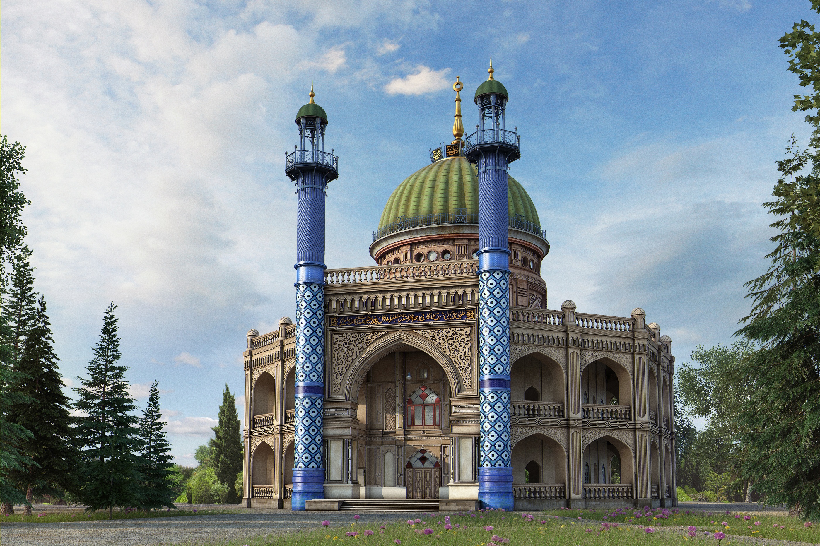 Обои храм, мечеть, ашхабад, туркмения, temple, mosque, ashgabat, turkmenistan разрешение 2800x1865 Загрузить