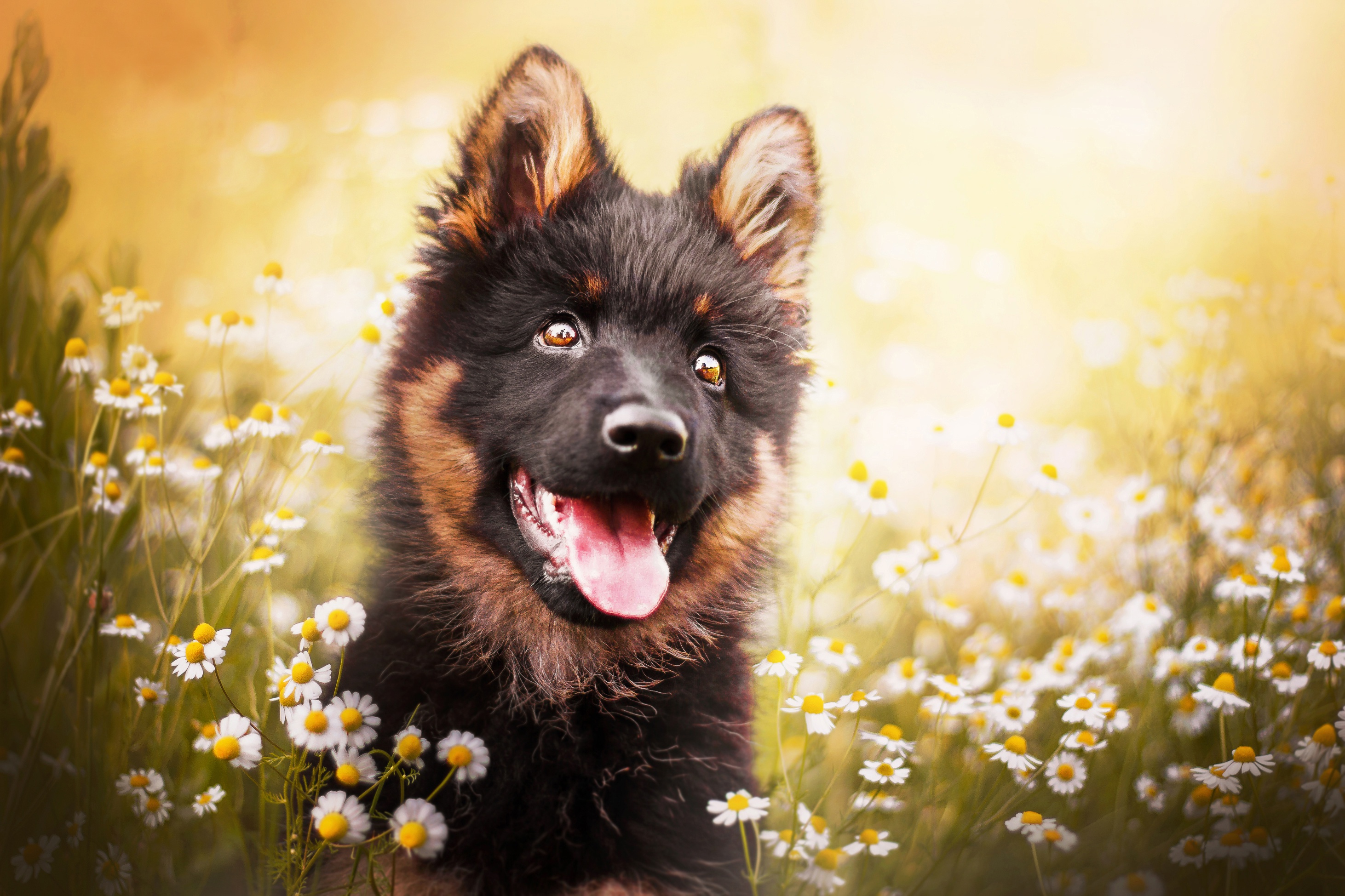собака мордочка полевые цветы бесплатно
