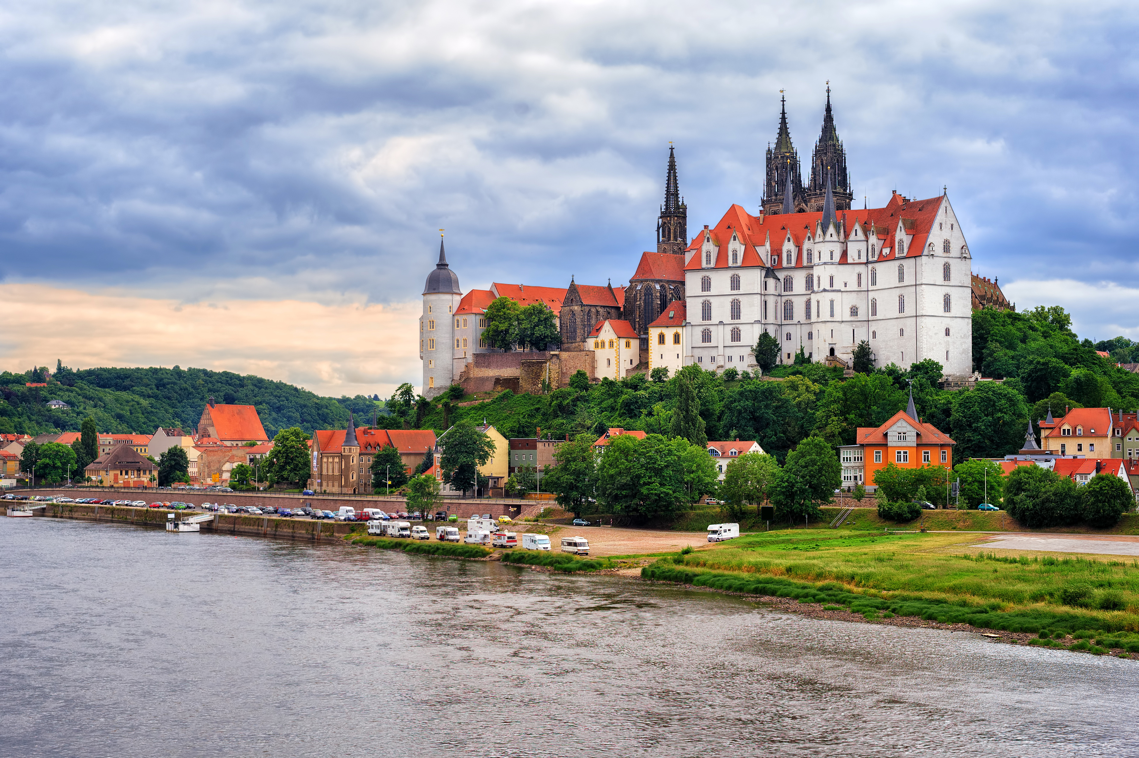 Обои река, замок, германия, майсен, замок альбрехтсбург, river, castle, germany, maysen, albrechtsburg castle разрешение 3782x2516 Загрузить