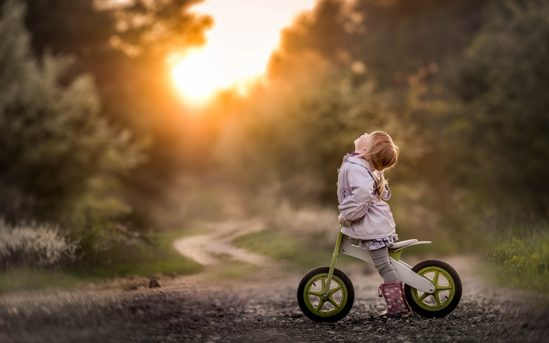 Обои дорога, дети, девочка, ребенок, велосипед, road, children, girl, child, bike разрешение 1920x1200 Загрузить