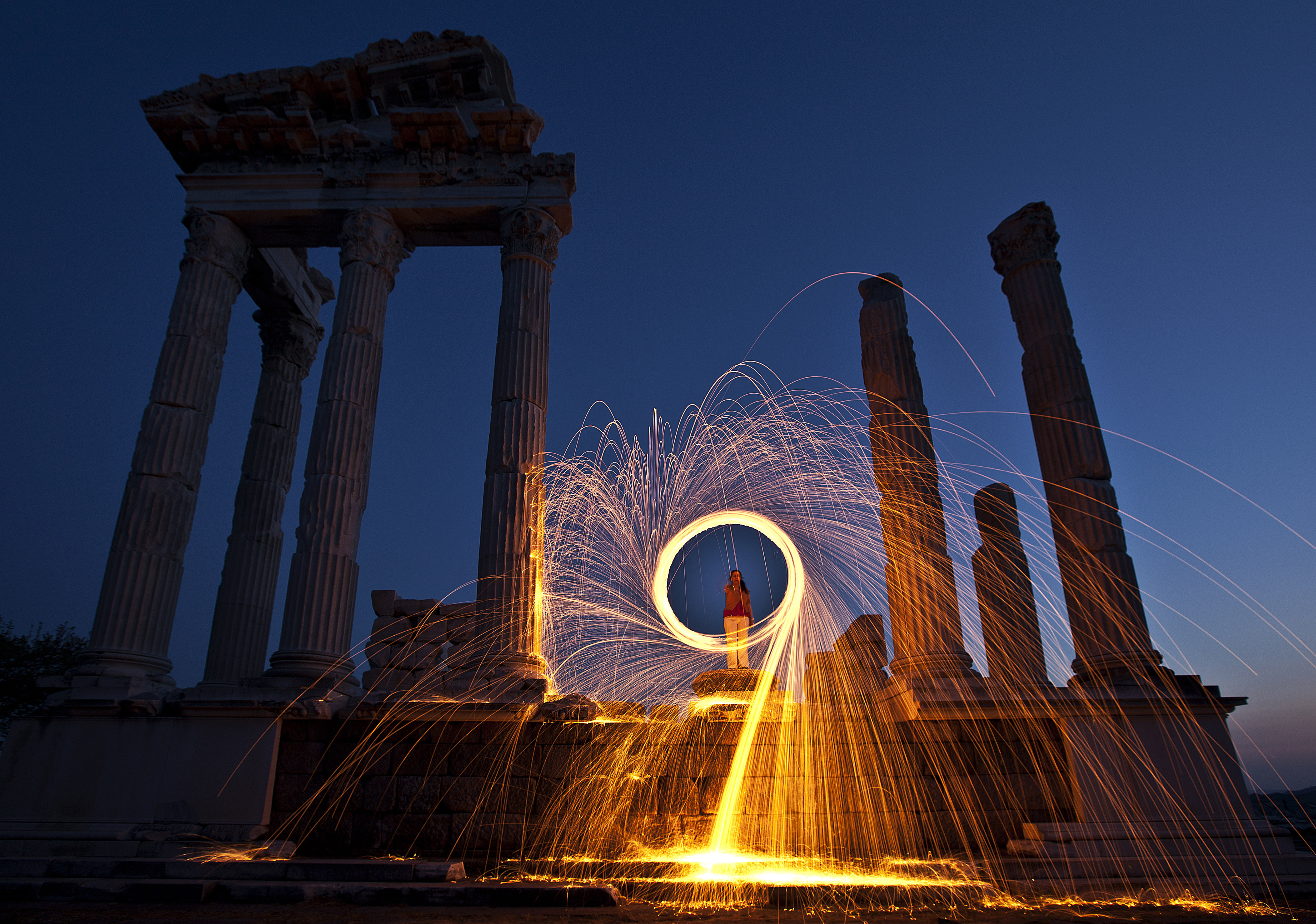 Обои небо, город, руины, греция, храм посейдона, the sky, the city, ruins, greece, temple of poseidon разрешение 5000x3512 Загрузить