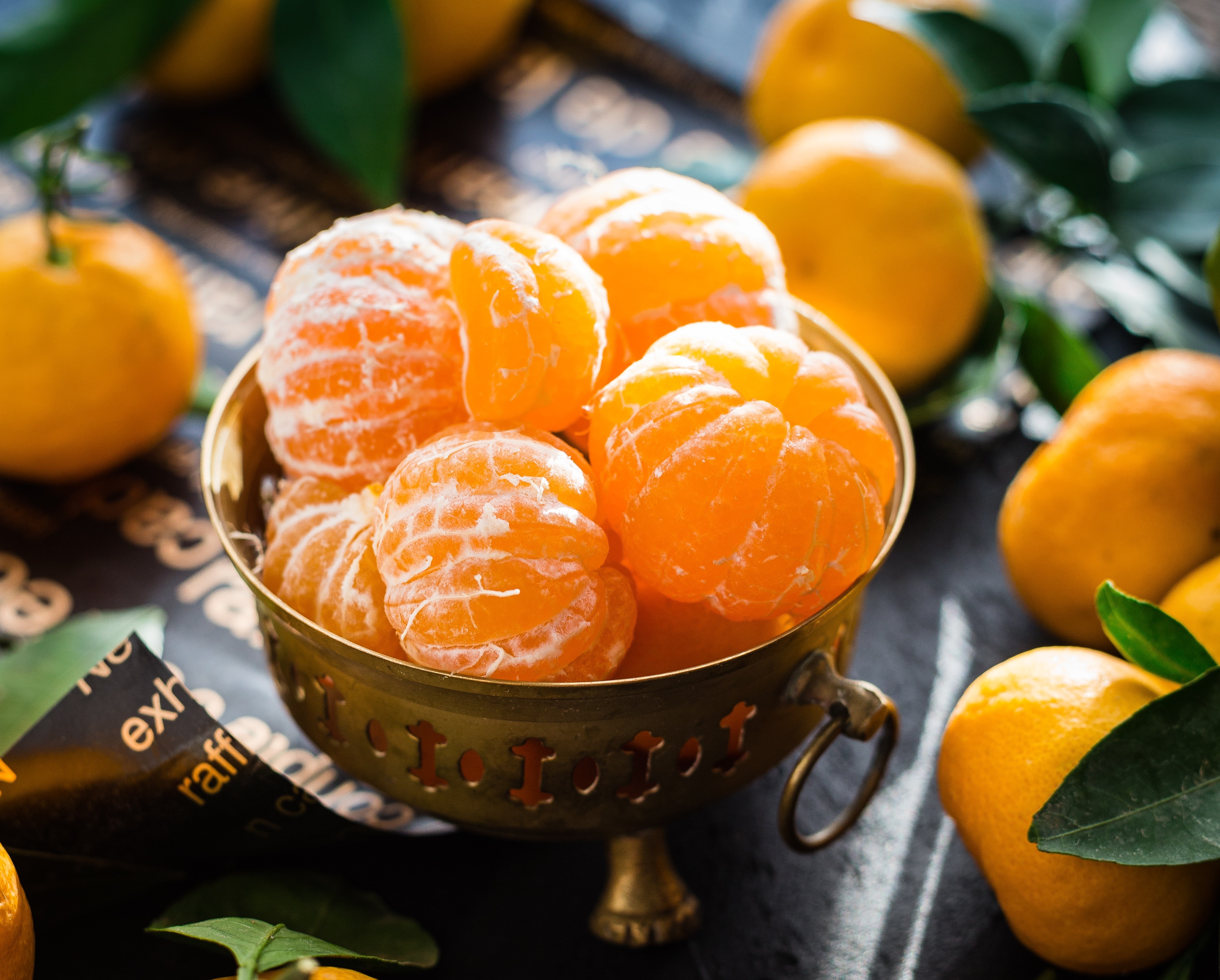 Обои фрукты, цитрус, мандарины, fruit, citrus, tangerines разрешение 3800x3053 Загрузить