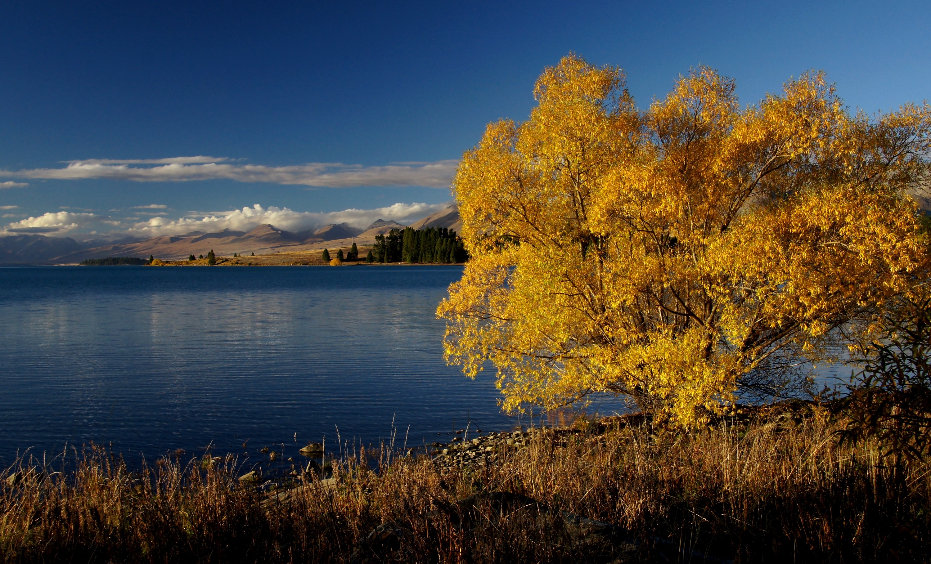 Осень озеро и туча