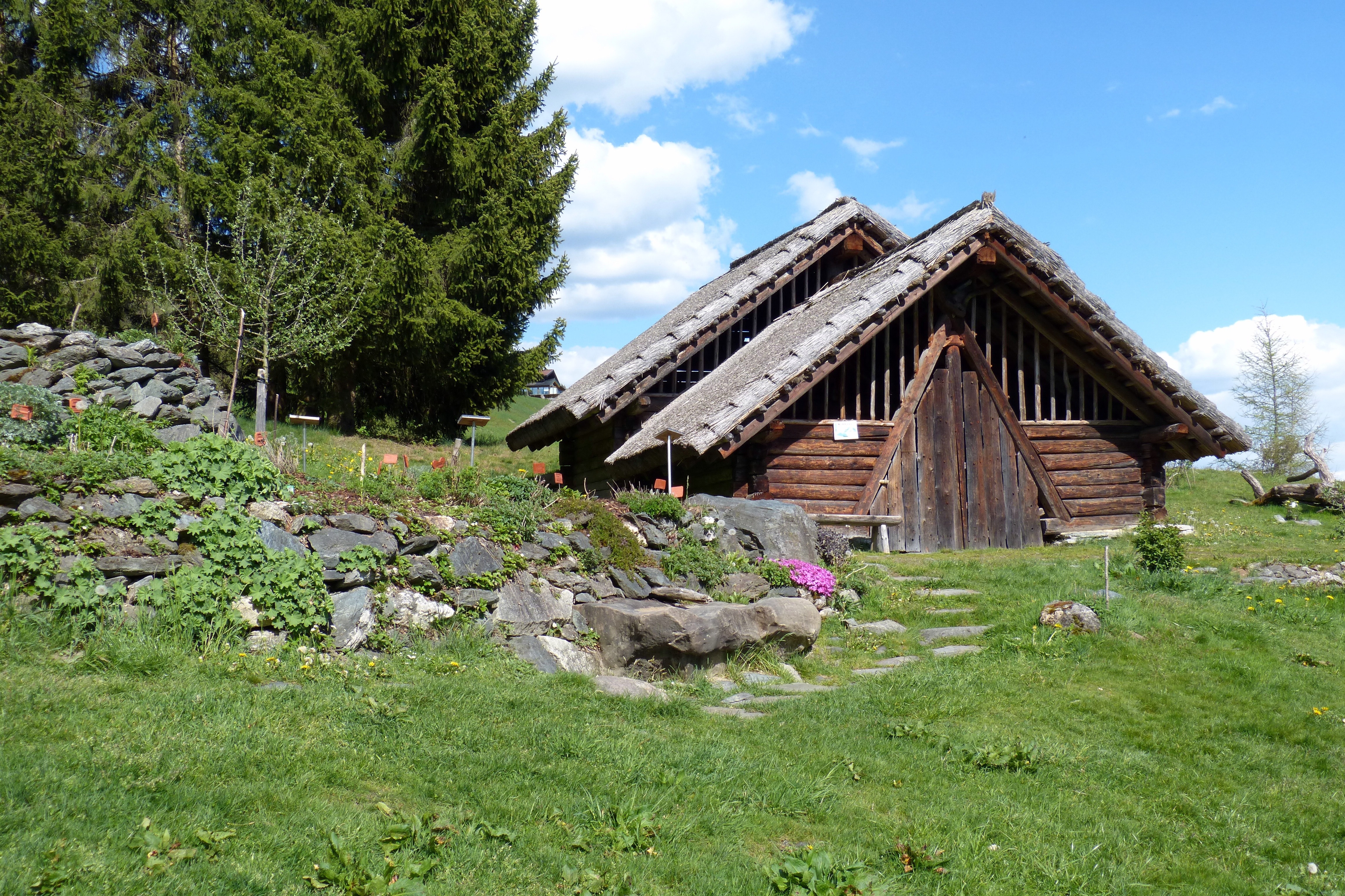 Обои трава, деревня, австрия, хижина, деревня кельтов, хата, grass, village, austria, hut, celtic village разрешение 4608x3072 Загрузить