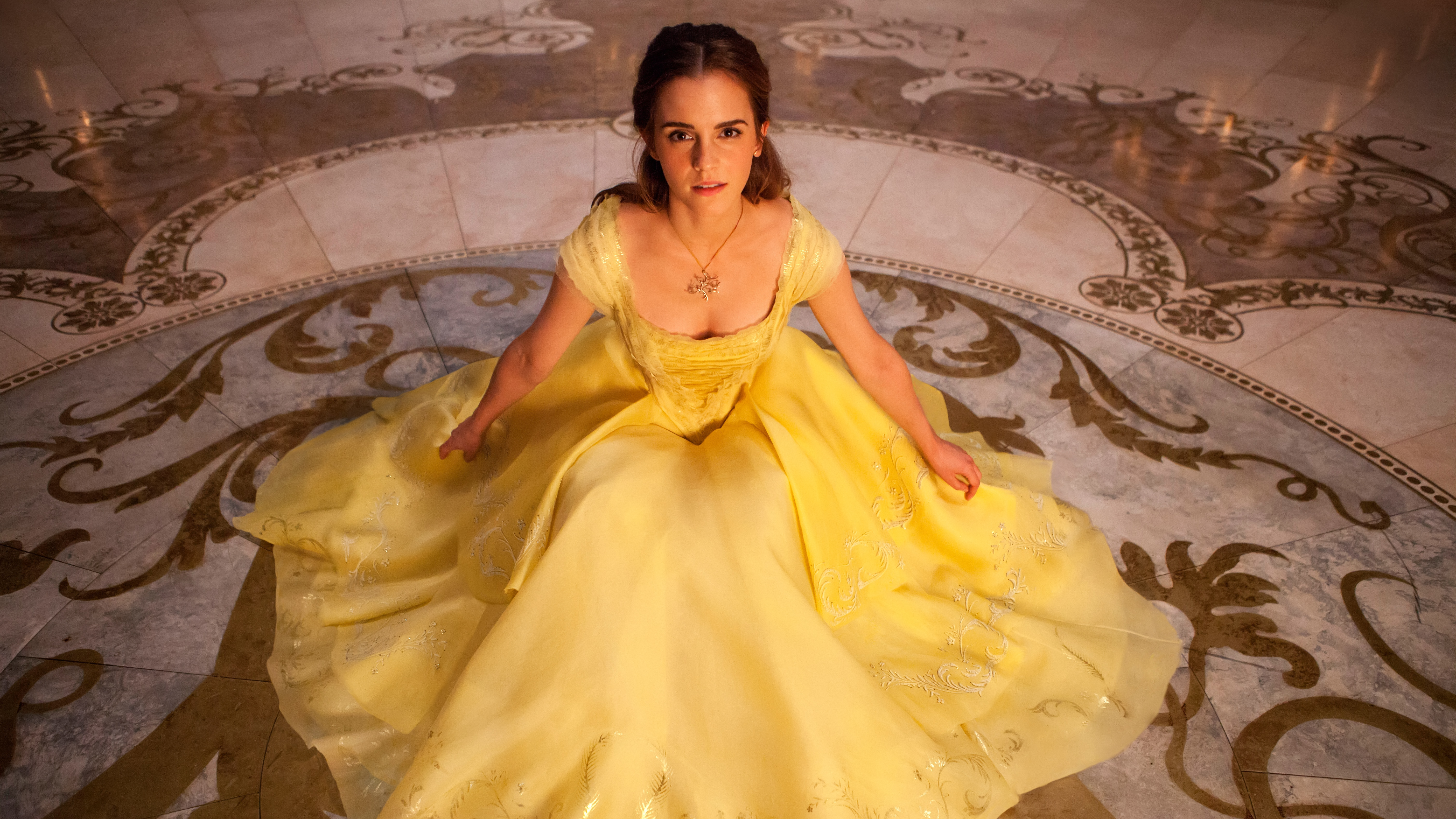 Обои эмма уотсон, желтое платье, красавица и чудовище, белль, emma watson, yellow dress, beauty and the beast, belle разрешение 5616x3159 Загрузить