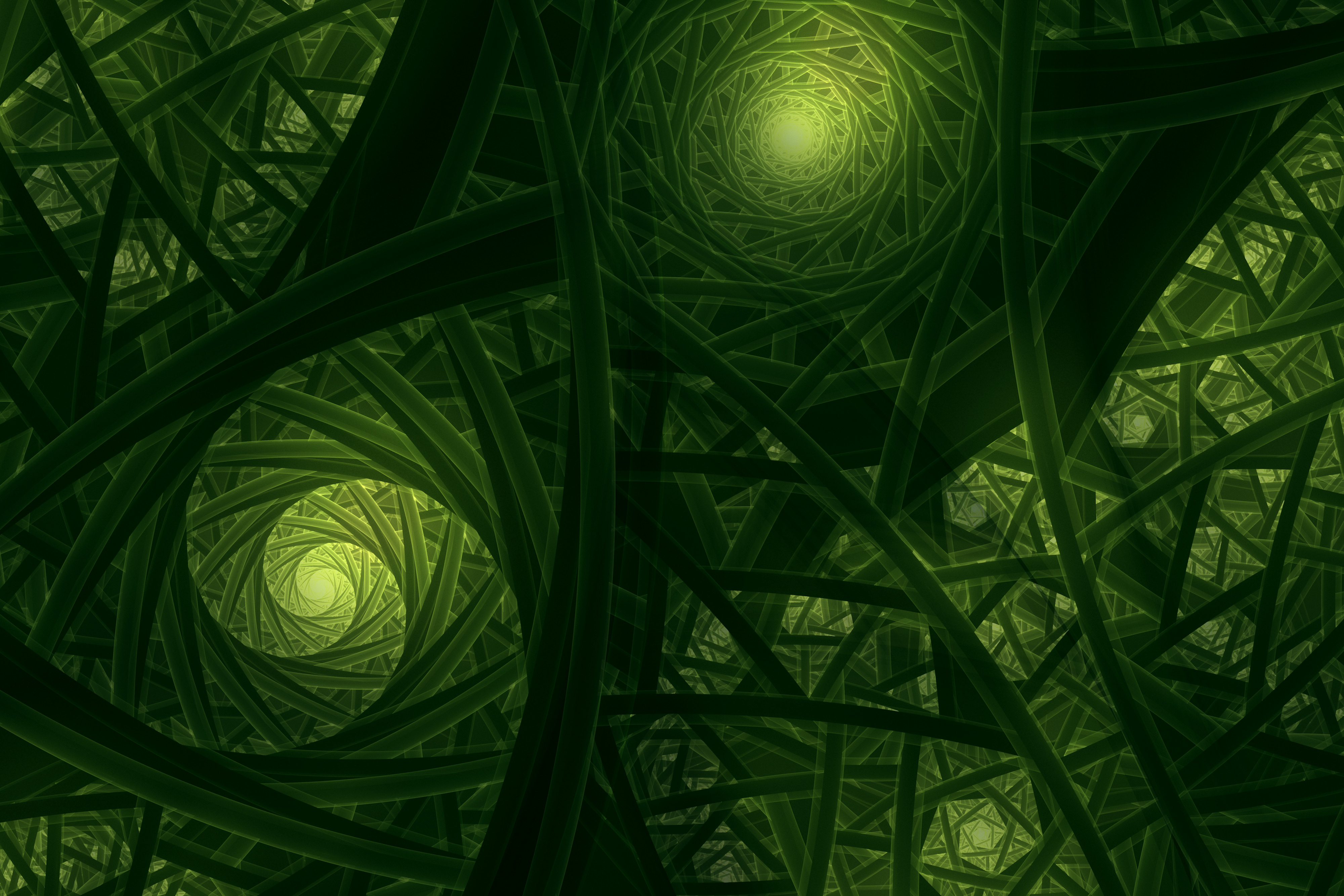 Обои абстракция, зелёный, цвет, форма, фрактал, abstraction, green, color, form, fractal разрешение 4000x2667 Загрузить