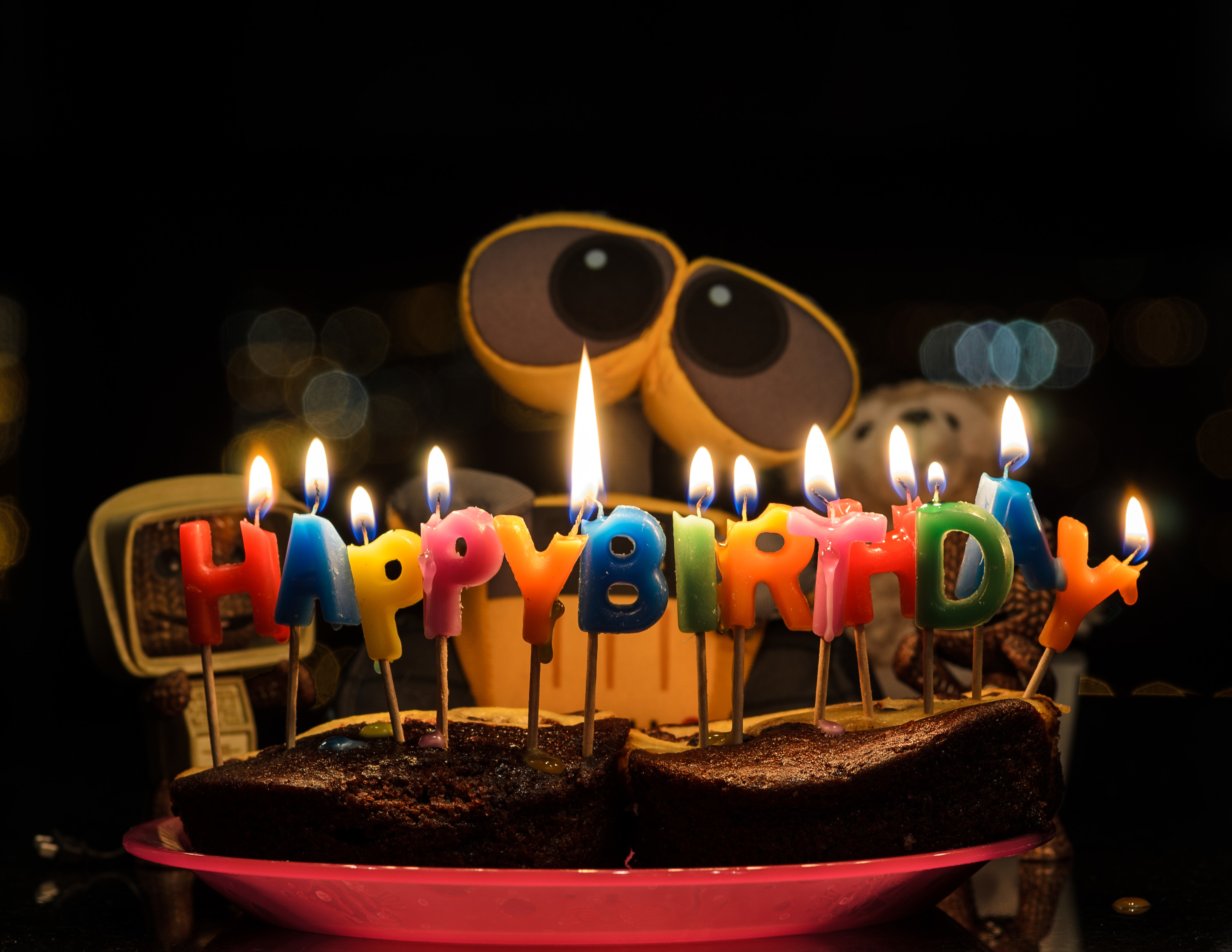 валли, день рождения, пирог, -день рождения, candles, robot, cartoon, valle...