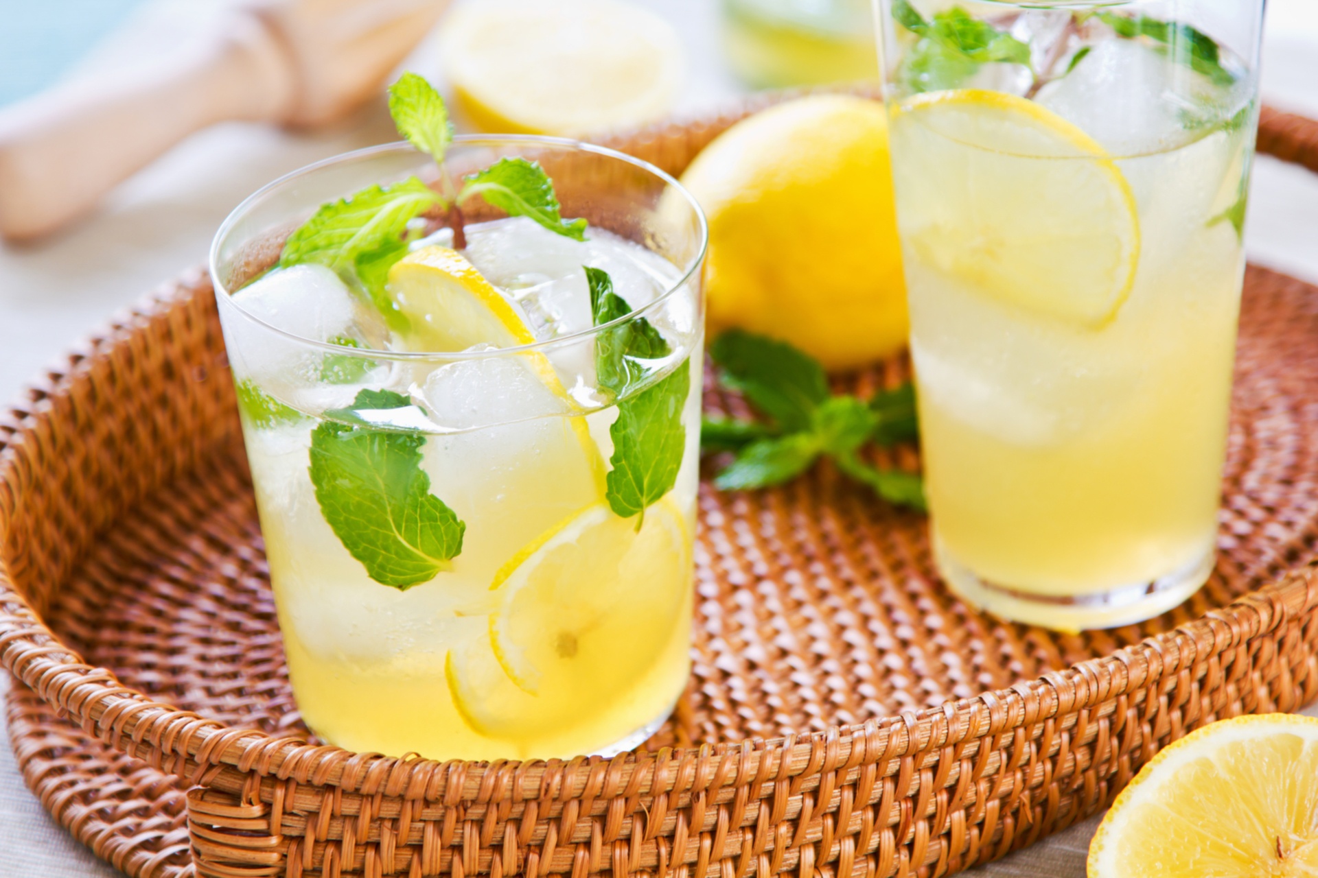 Обои мята, лимон, лимонад, mint, lemon, lemonade разрешение 1920x1280 Загрузить