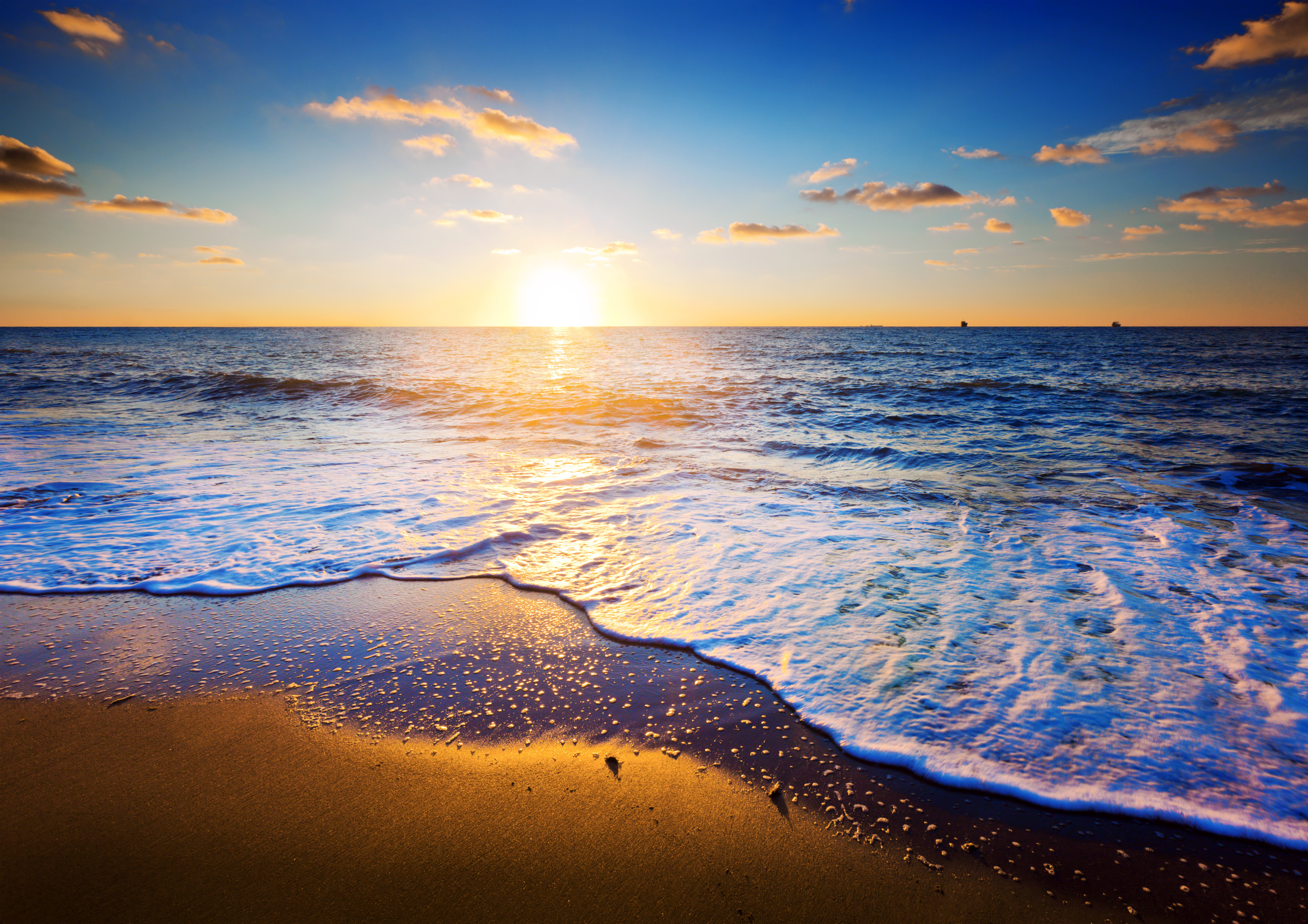 Обои закат, море, пляж, 10, sunset, sea, beach разрешение 5000x3532 Загрузить