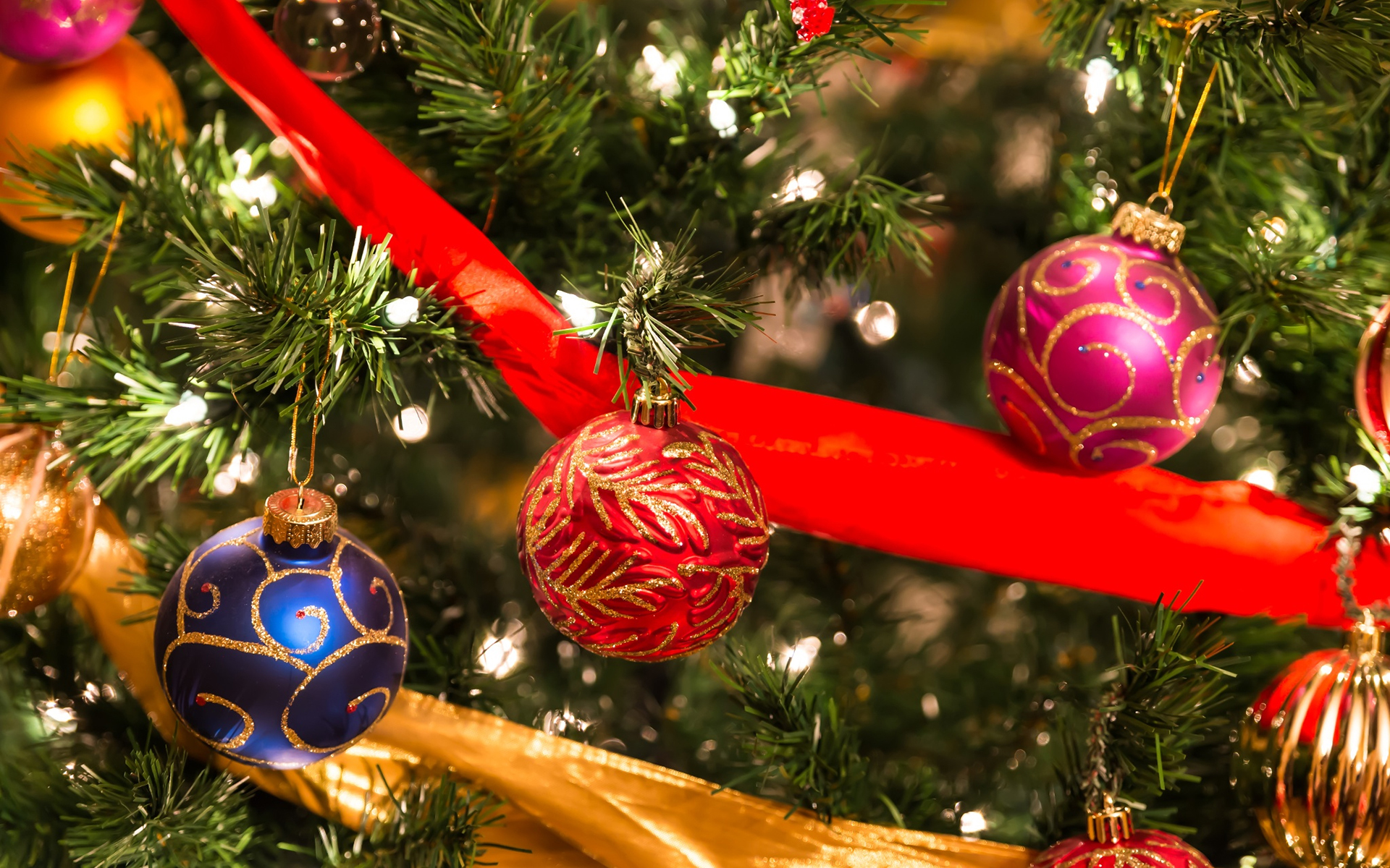 Обои новый год, елка, шары, украшения, рождество, new year, tree, balls, decoration, christmas разрешение 1920x1200 Загрузить