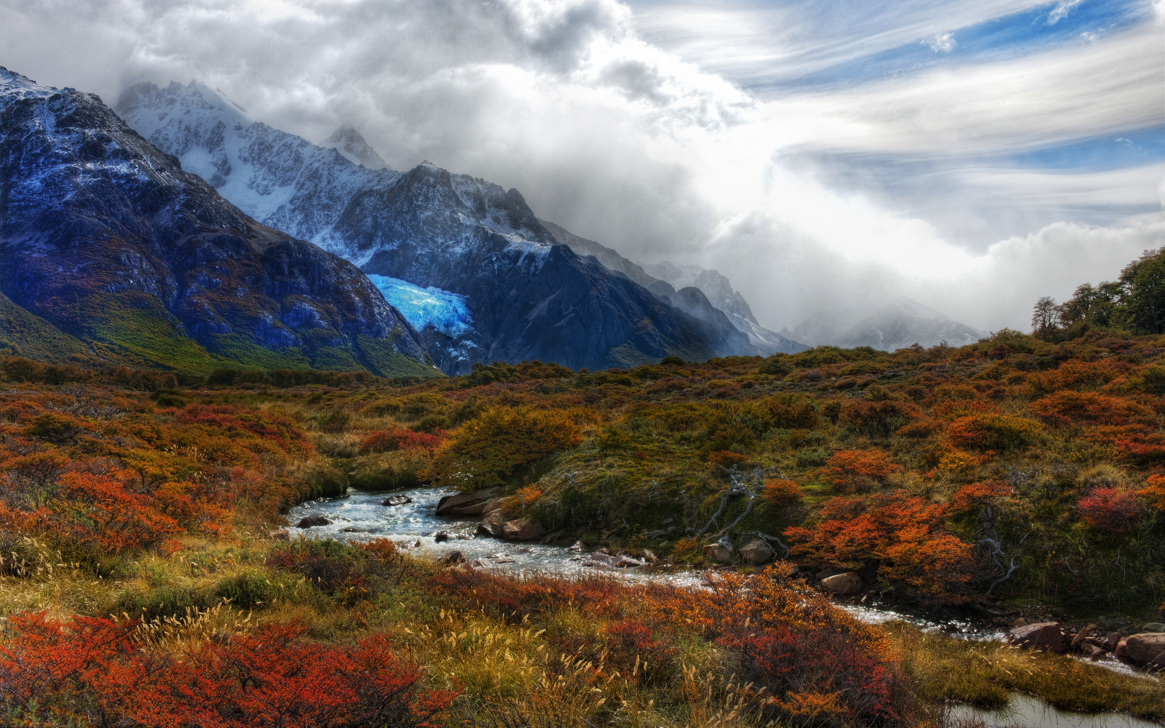 Обои река, горы, природа, лес, осень, аргентина, патагония, river, mountains, nature, forest, autumn, argentina, patagonia разрешение 3840x2400 Загрузить