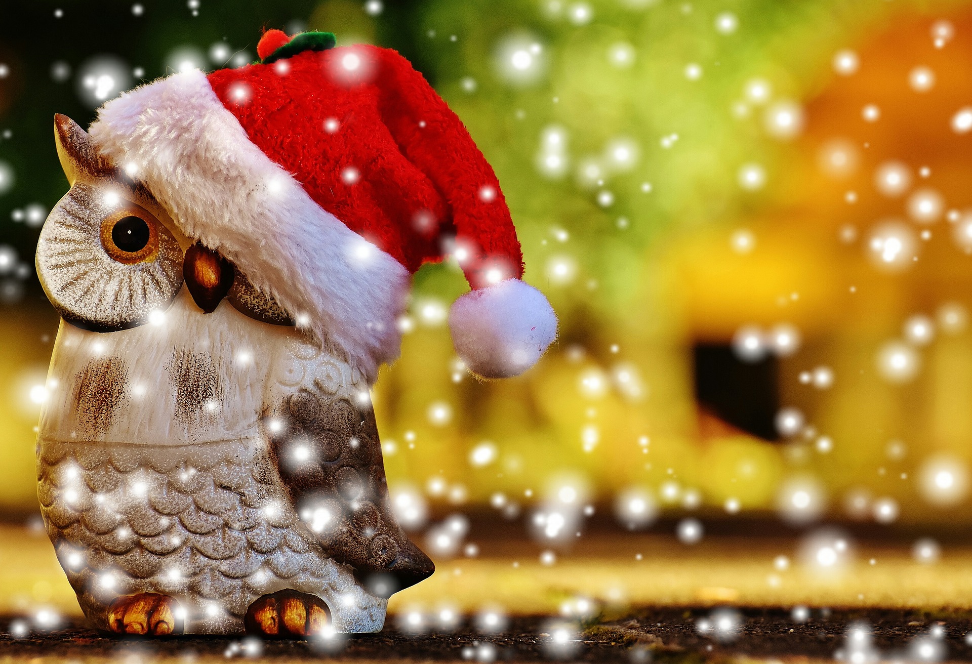 Обои сова, снег, новый год, птица, рождество, колпак, фигурка, санта, owl, snow, new year, bird, christmas, cap, figure, santa разрешение 1920x1312 Загрузить