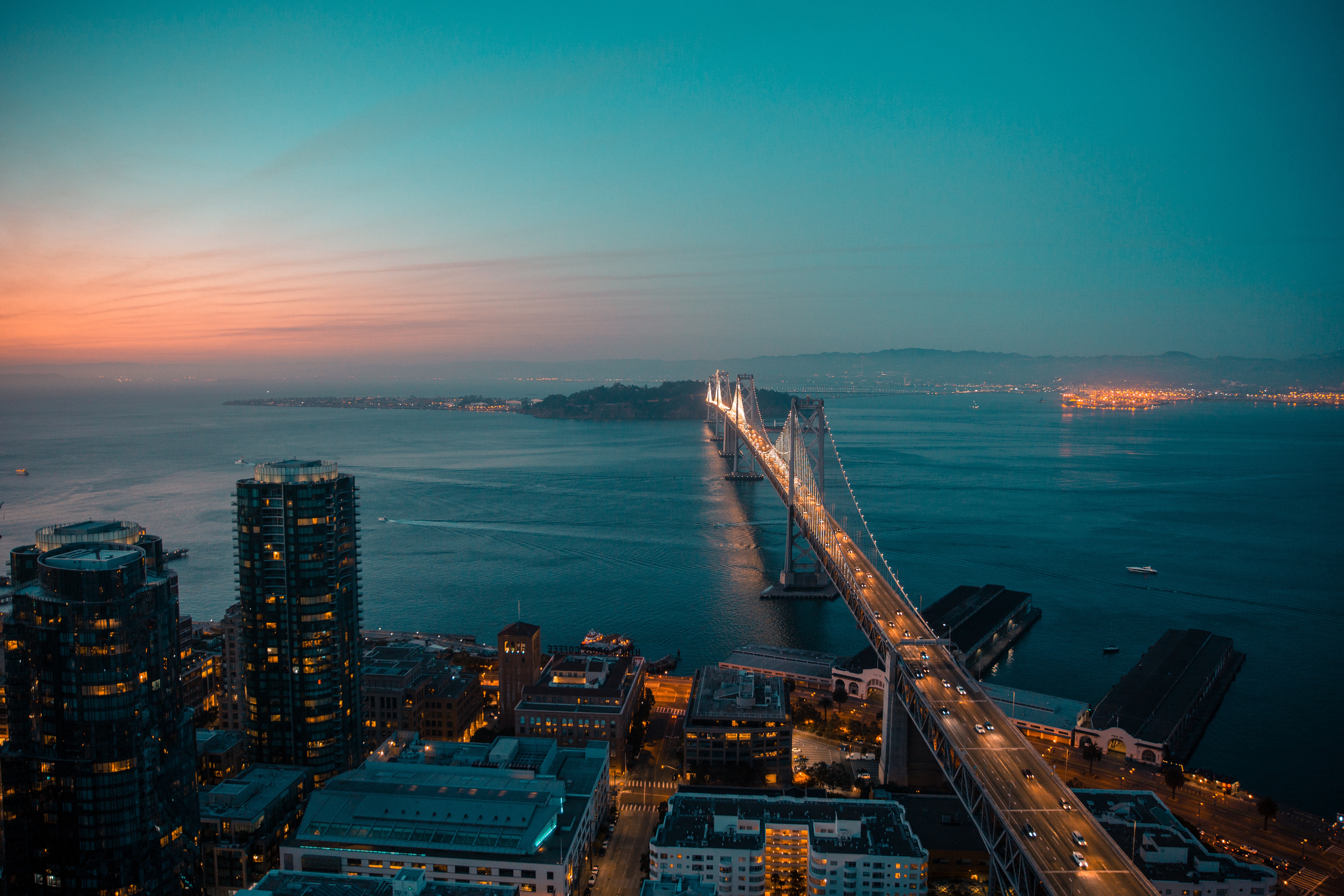 Обои свет, ночь, мост, город, сша, сан - франциско, light, night, bridge, the city, usa, san francisco разрешение 5571x3714 Загрузить